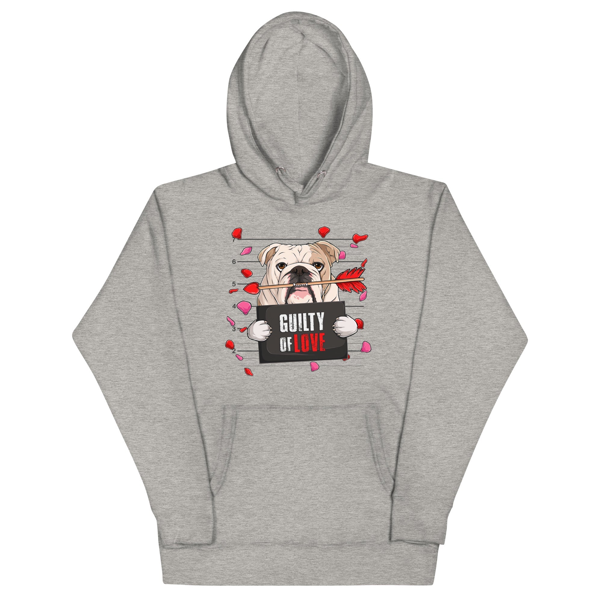 "Guilty of Love" English Bulldog Unisex Hoodie | Fawn Colored Male