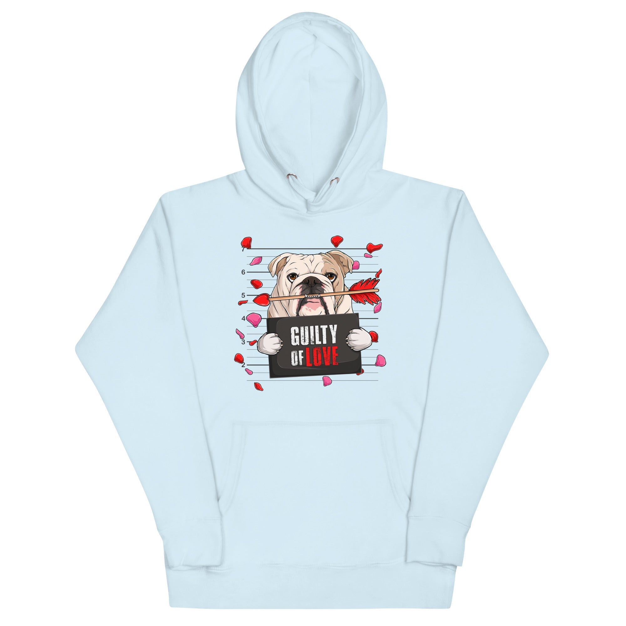 "Guilty of Love" English Bulldog Unisex Hoodie | Fawn Colored Male