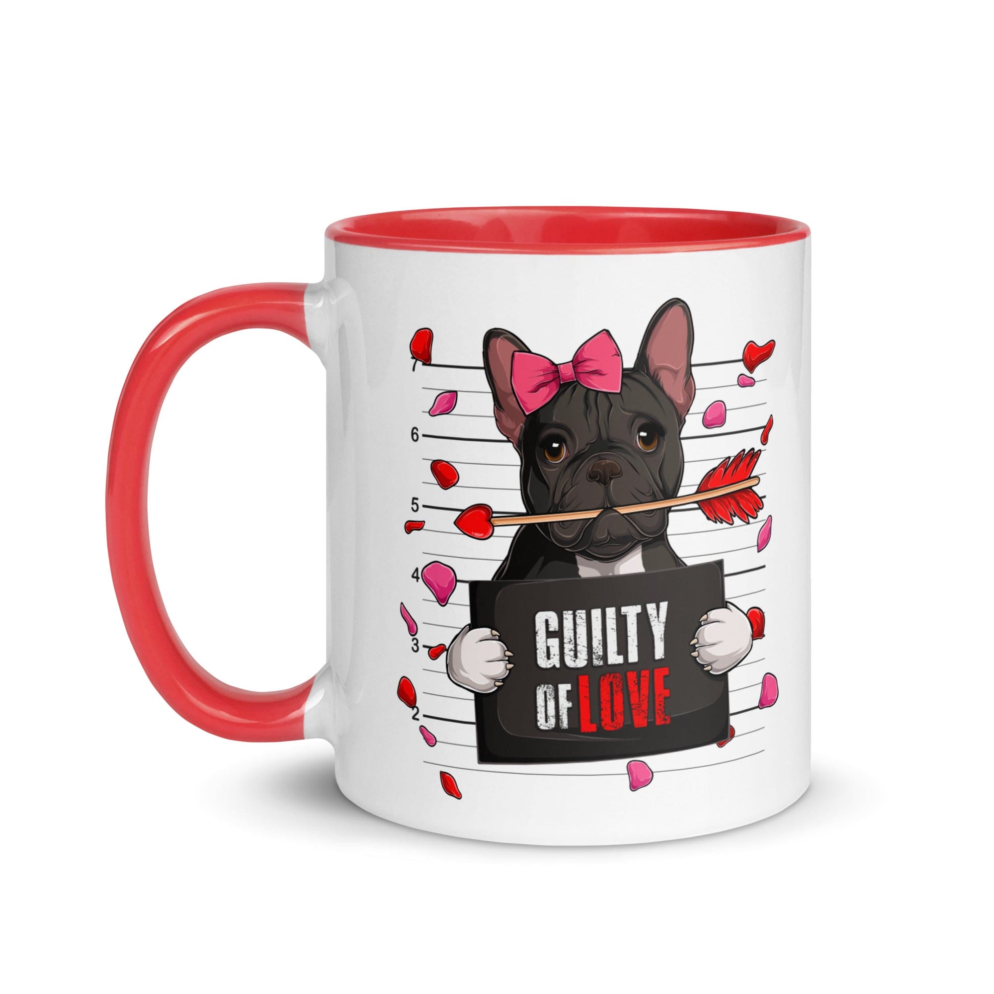 "Guilty of Love" French Bulldog Mug | B&W Colored Female