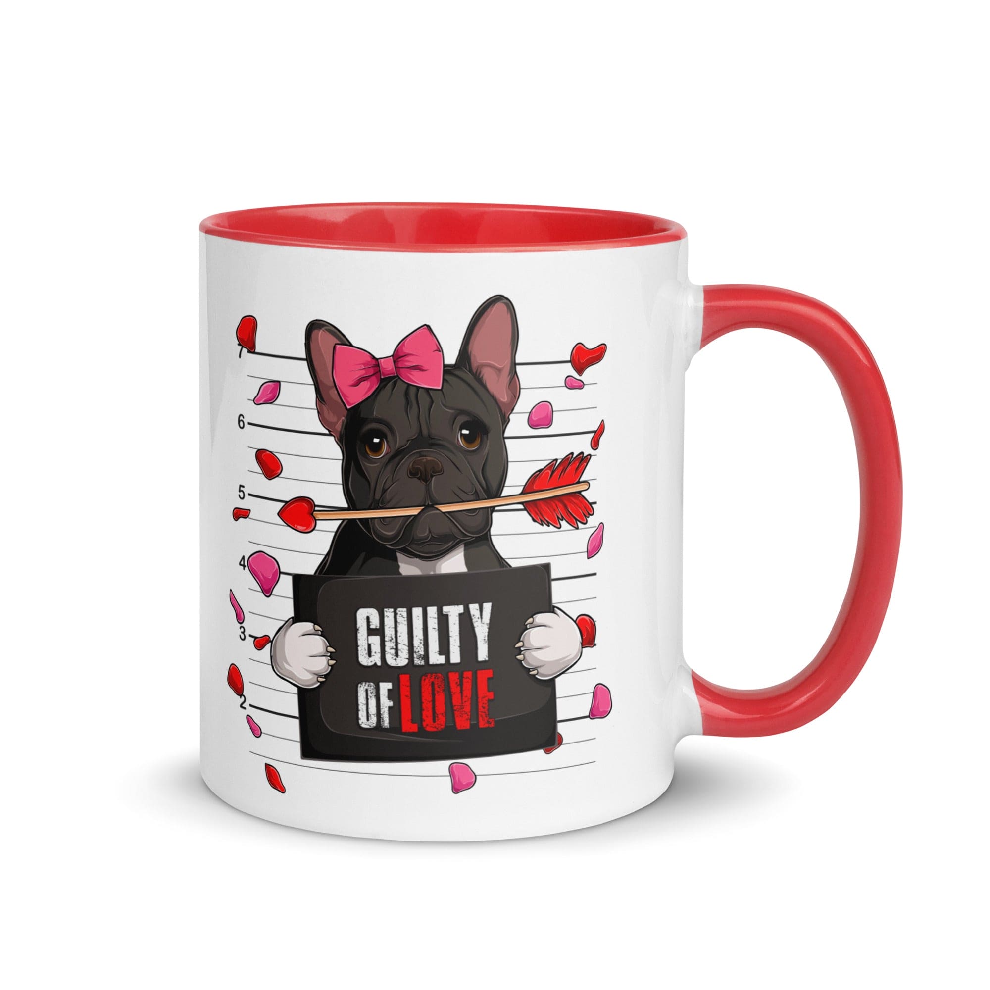 "Guilty of Love" French Bulldog Mug | B&W Colored Female