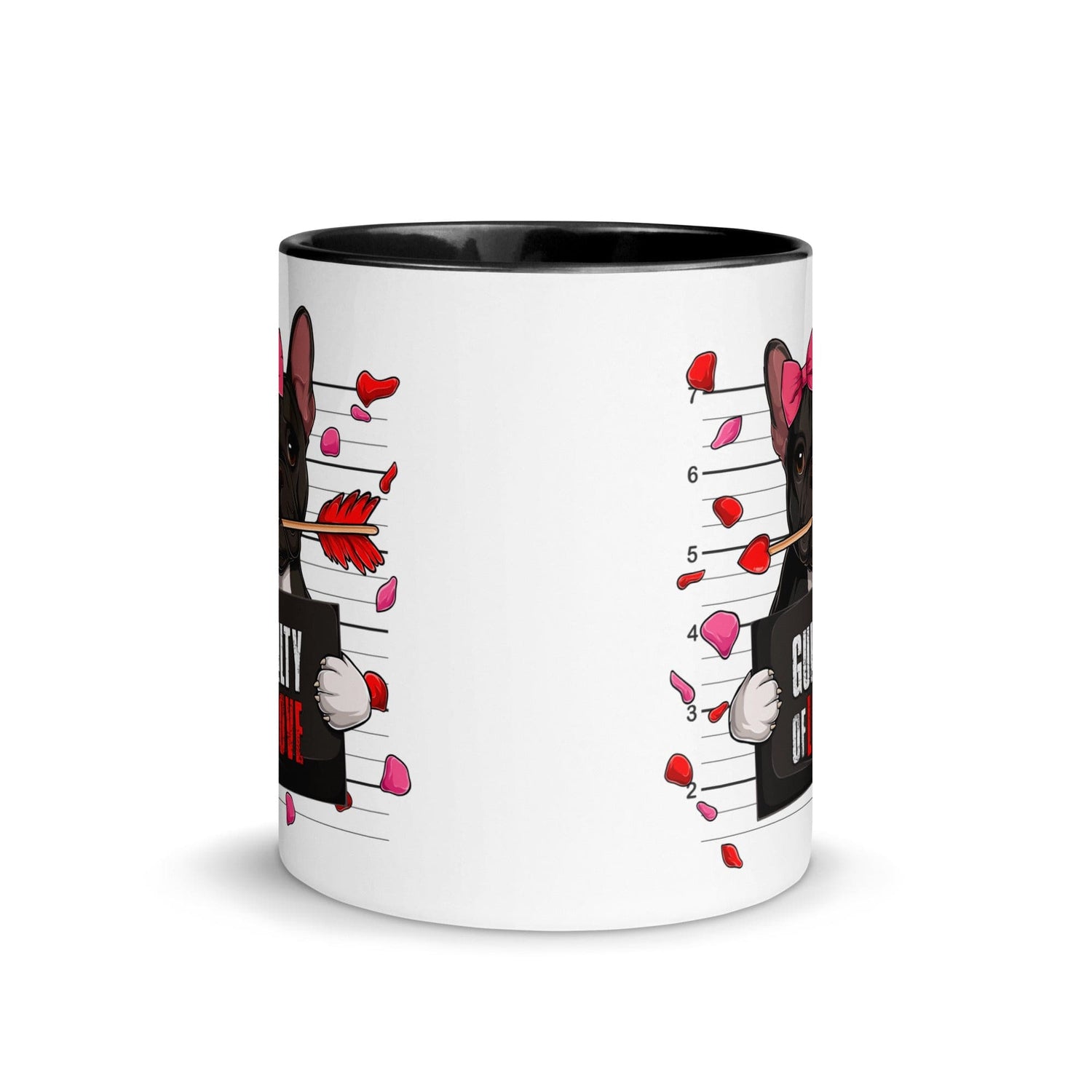 "Guilty of Love" French Bulldog Mug | B&W Colored Female
