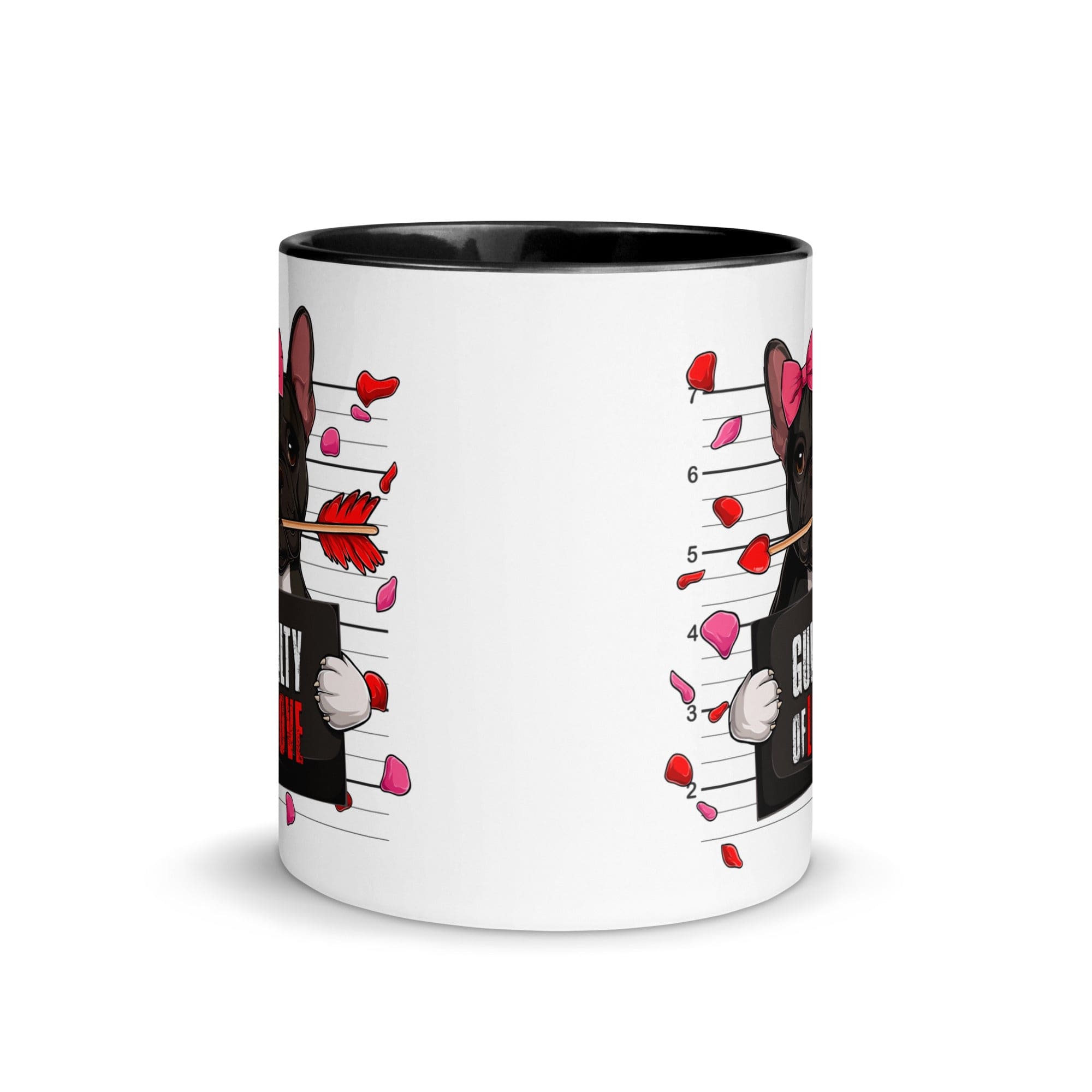 "Guilty of Love" French Bulldog Mug | B&W Colored Female