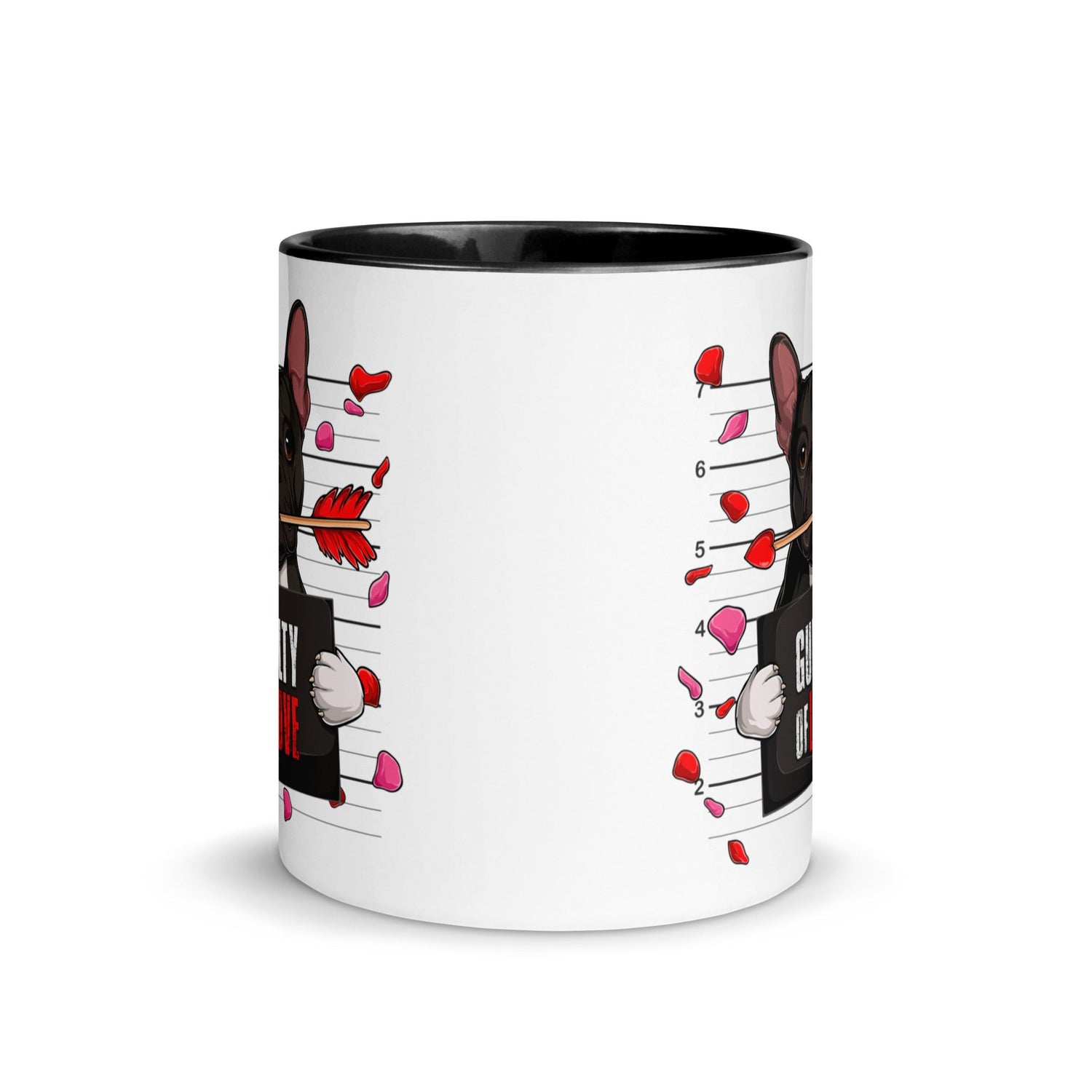 "Guilty of Love" French Bulldog Mug | B&W Colored Male