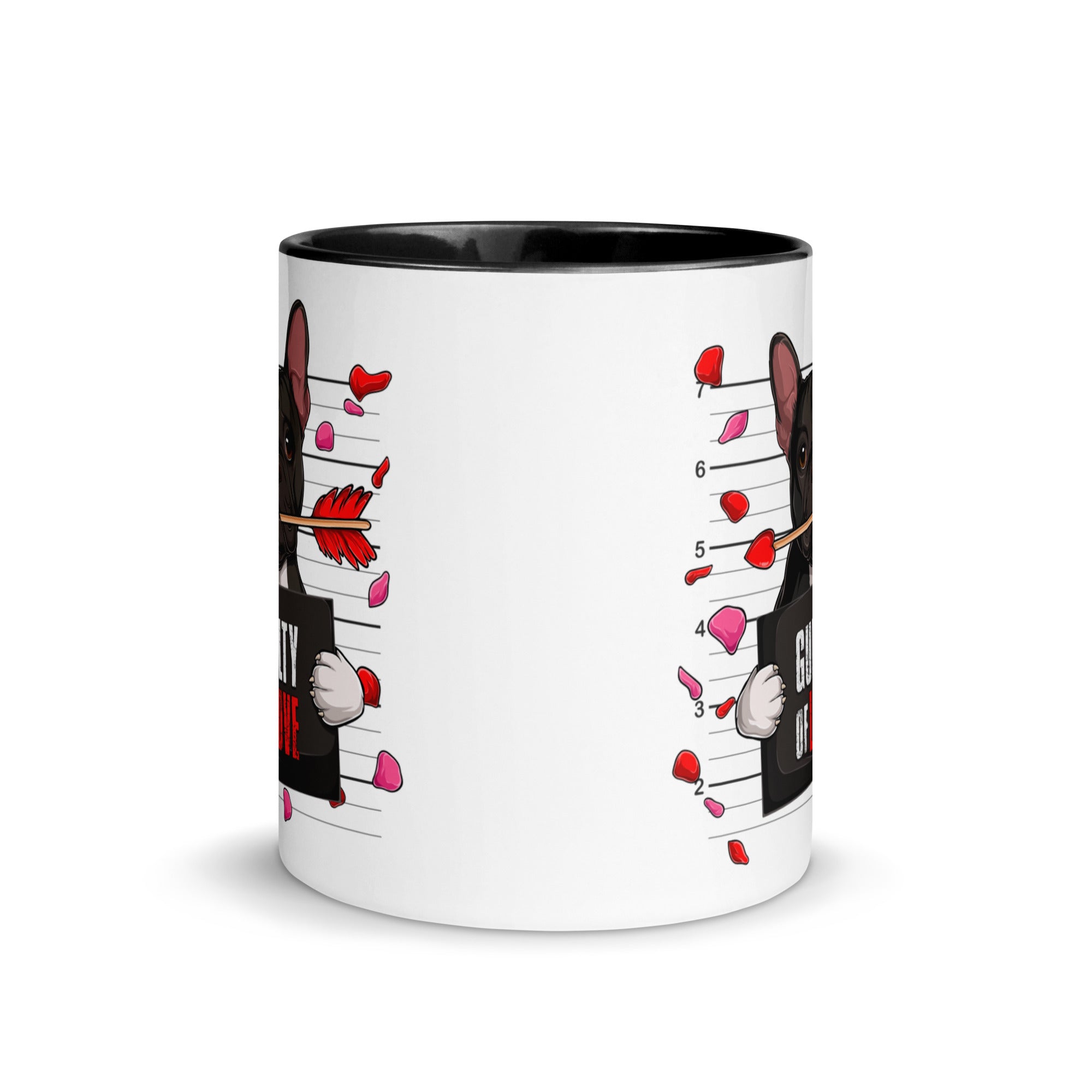 "Guilty of Love" French Bulldog Mug | B&W Colored Male