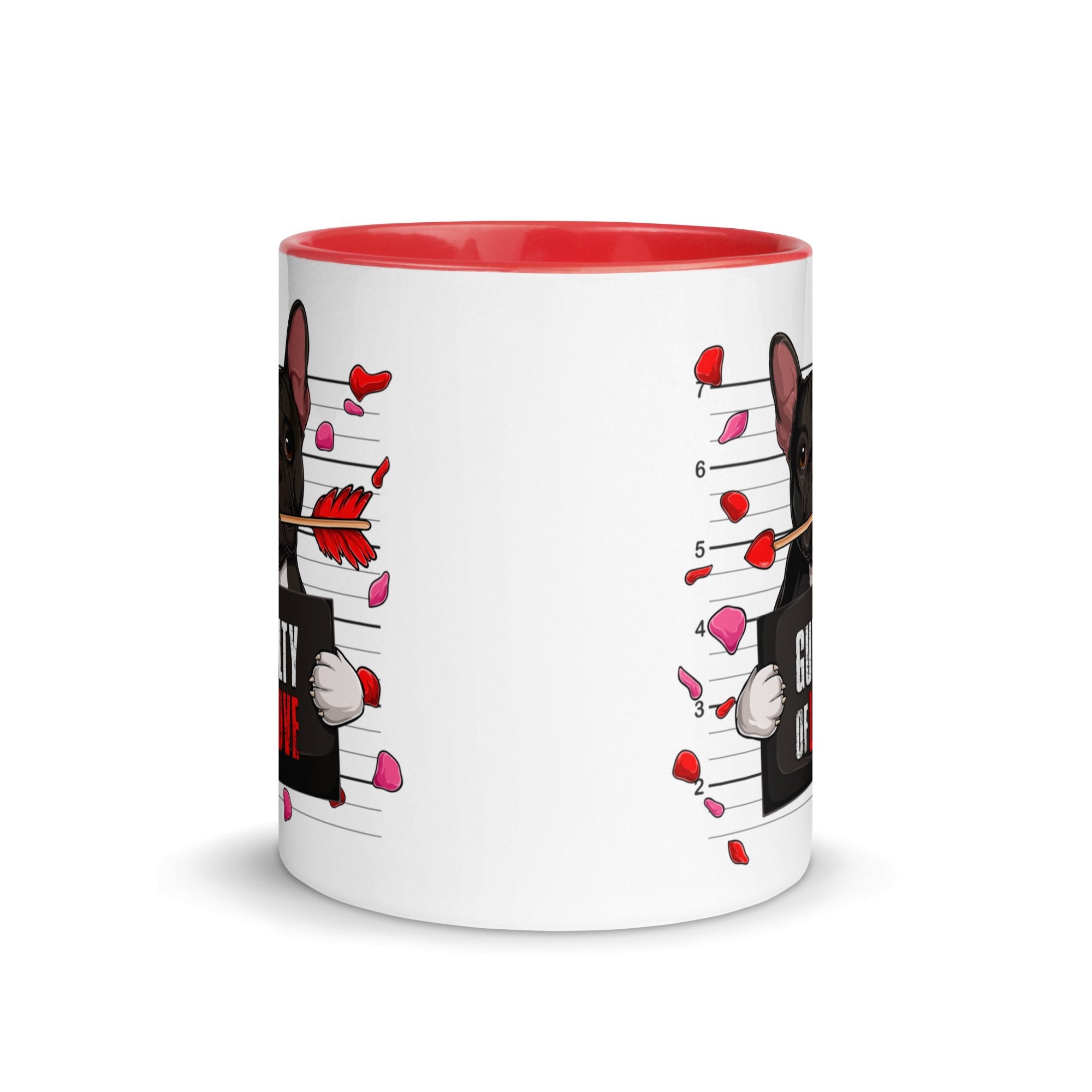 "Guilty of Love" French Bulldog Mug | B&W Colored Male
