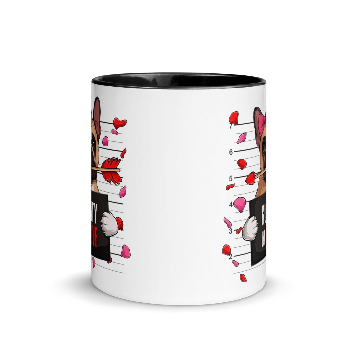 "Guilty of Love" French Bulldog Mug | Fawn & White Colored Female