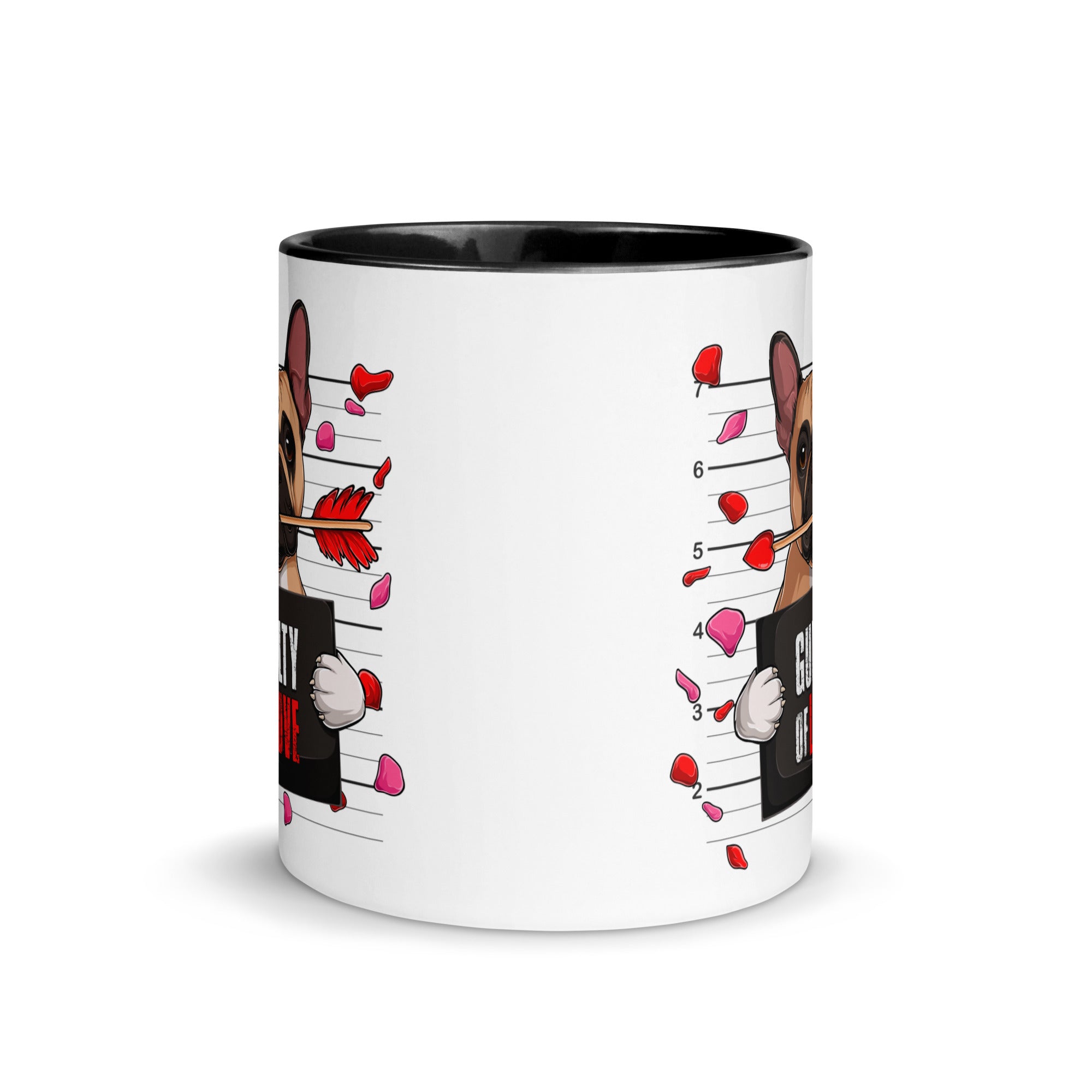"Guilty of Love" French Bulldog Mug | Fawn & White Colored Male