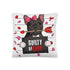 "Guilty of Love" French Bulldog Throw Pillow | B&W Colored Female