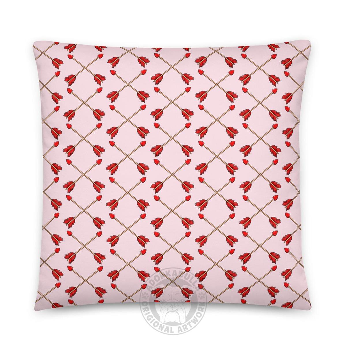 "Guilty of Love" French Bulldog Throw Pillow | B&W Colored Male