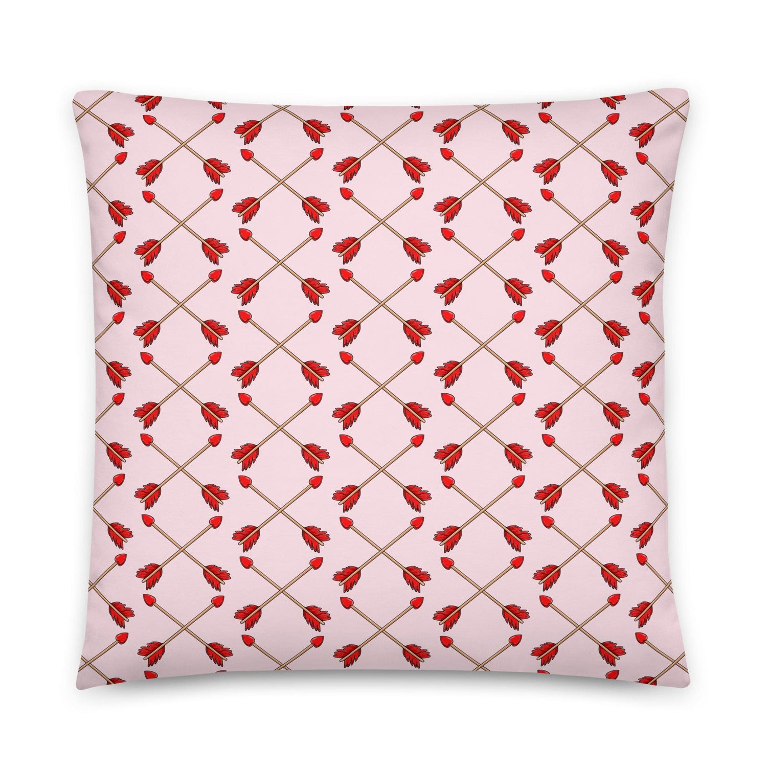 "Guilty of Love" French Bulldog Throw Pillow | Fawn & White Colored Female
