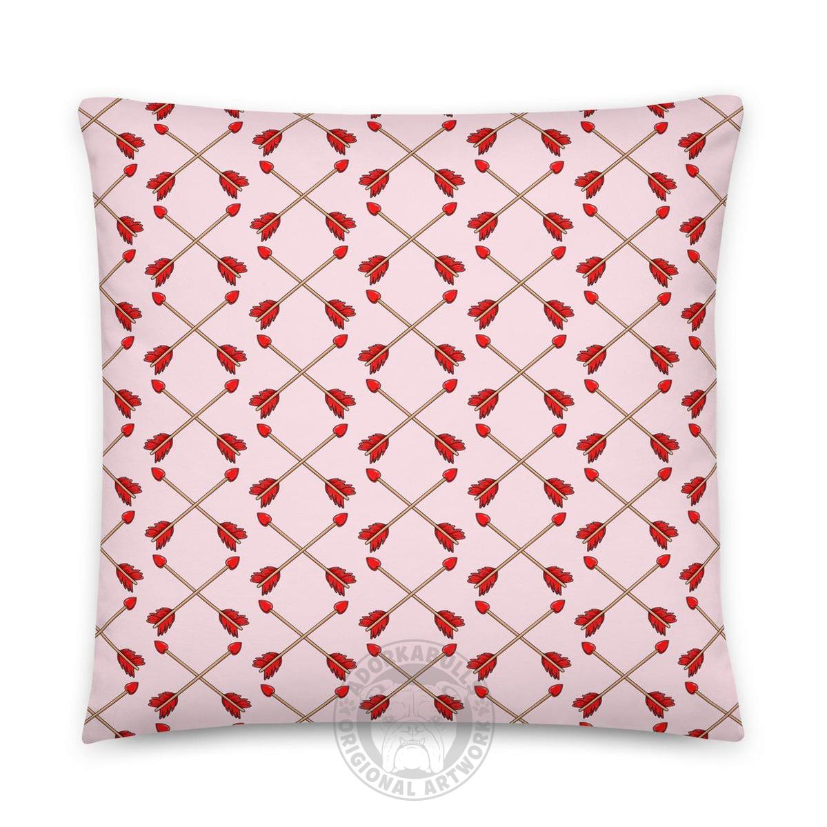 "Guilty of Love" French Bulldog Throw Pillow | Fawn & White Colored Female