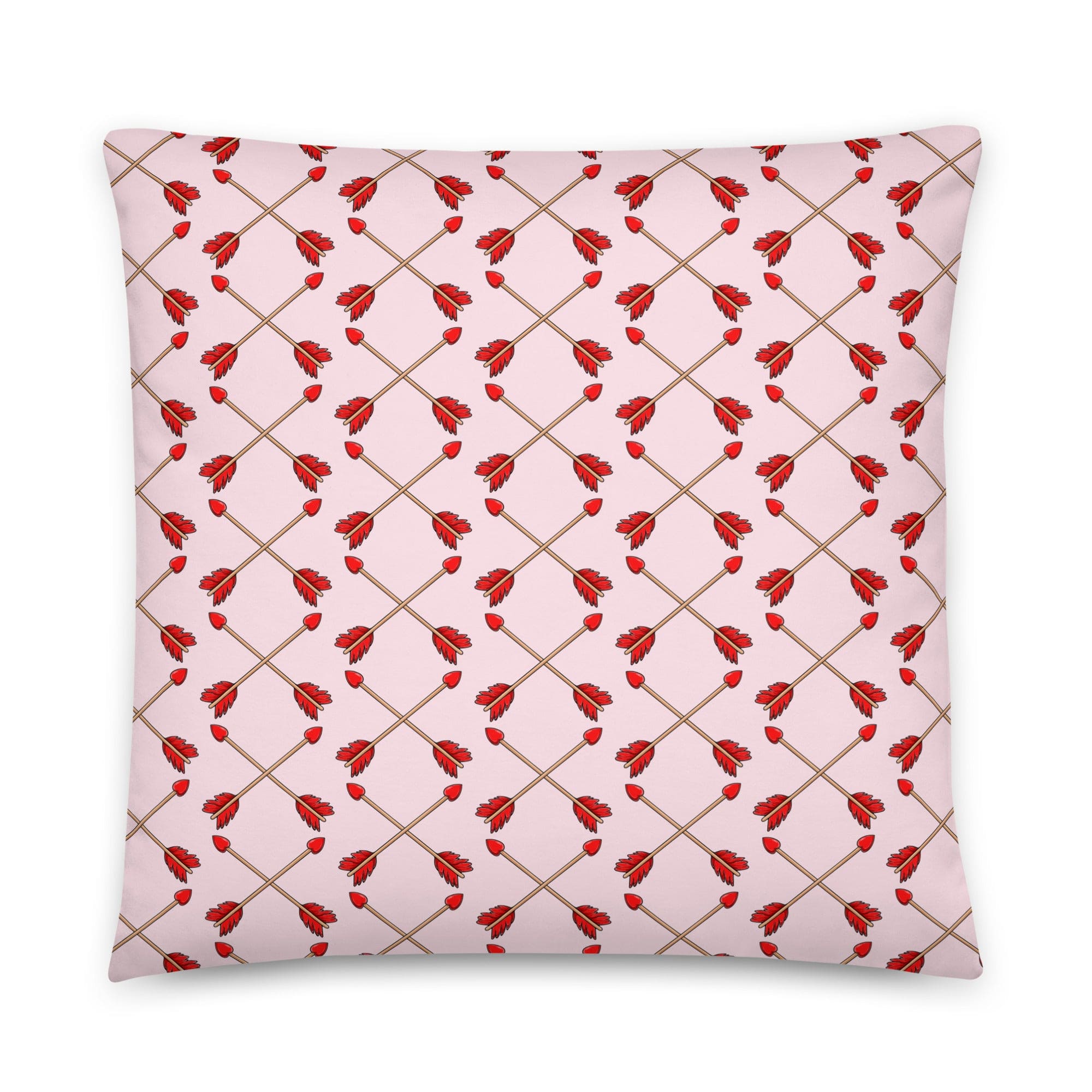 "Guilty of Love" French Bulldog Throw Pillow | Fawn & White Colored Male