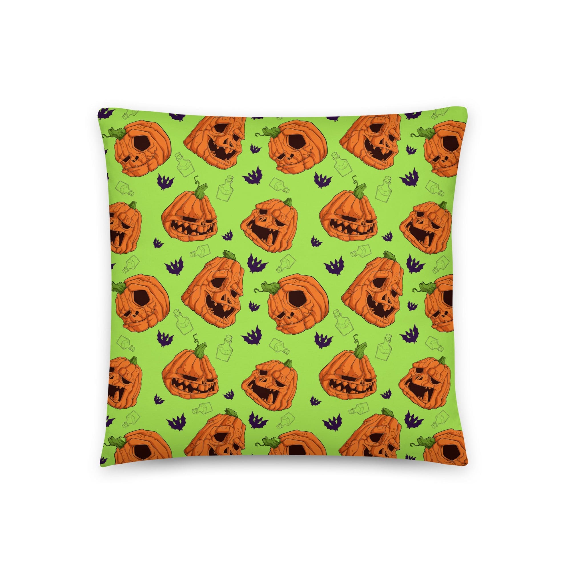 Halloween Pumpkin & Bats Pillow