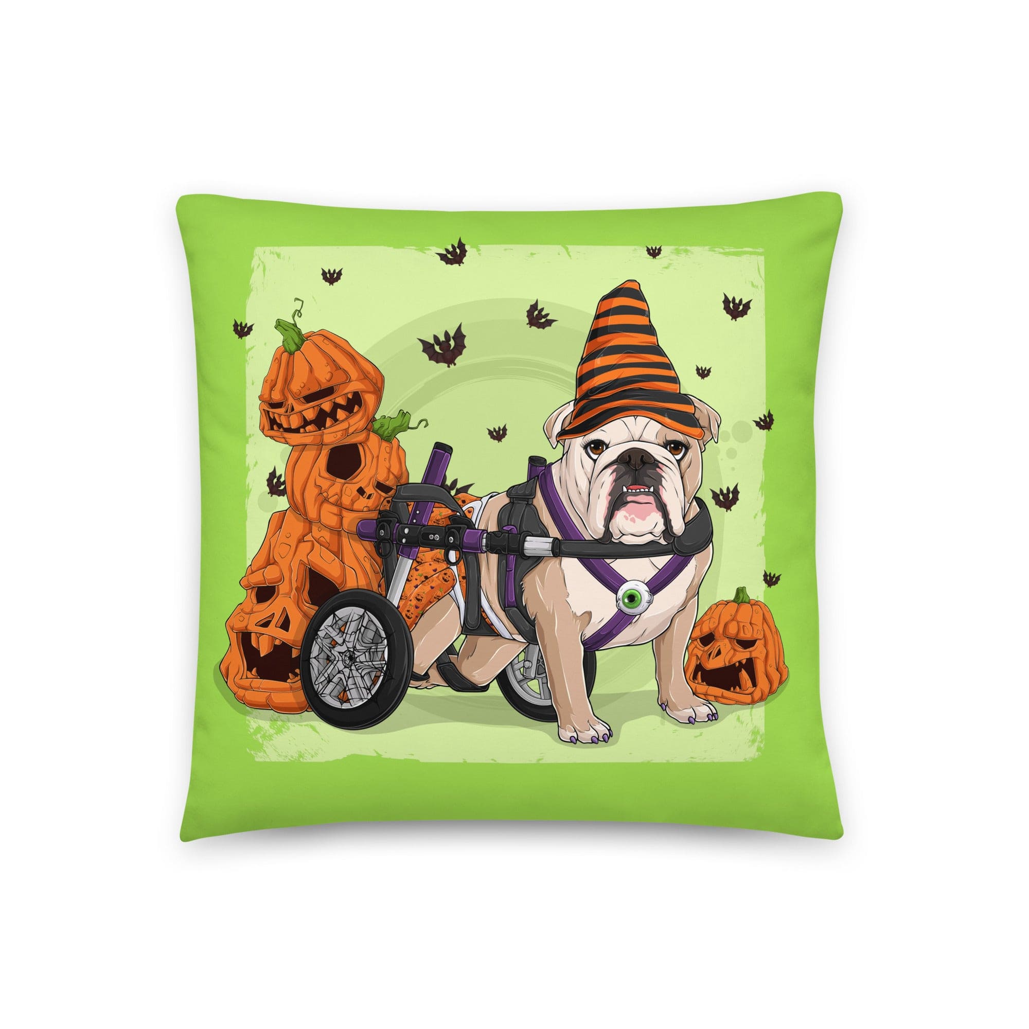 Halloween Pumpkins & Bats Pillow