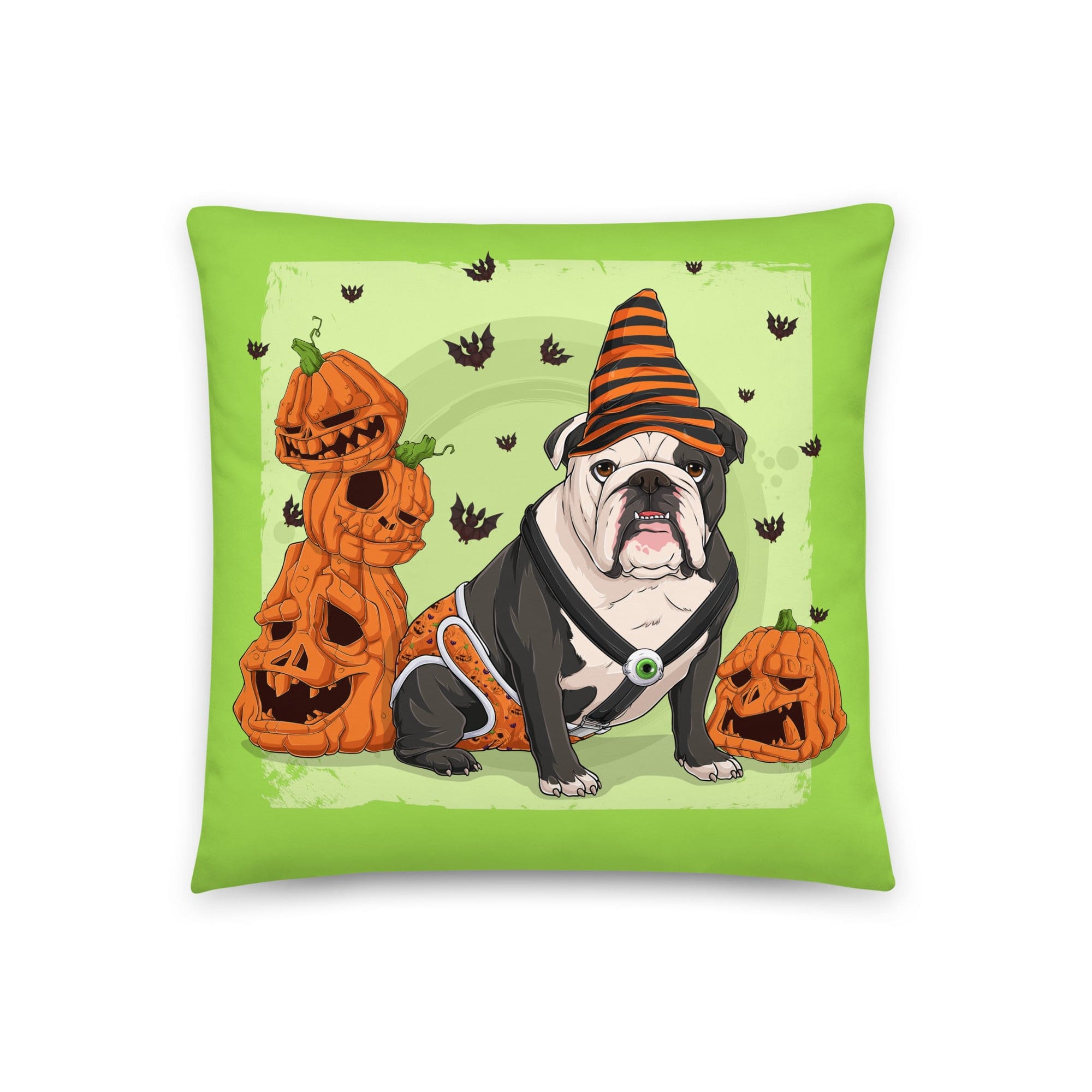 Halloween Pumpkins & Bats Pillow