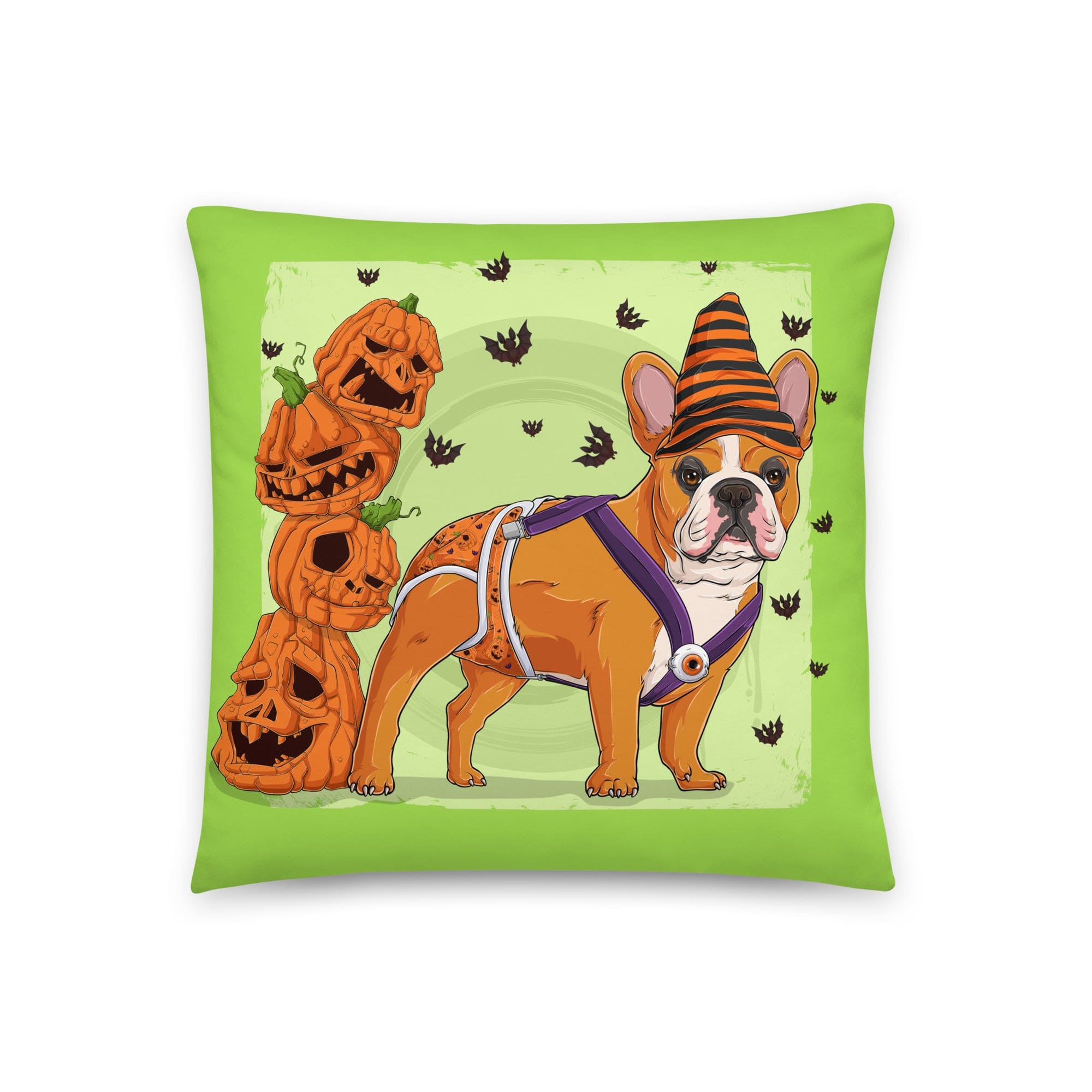 Halloween Pumpkins & Bats Pillow