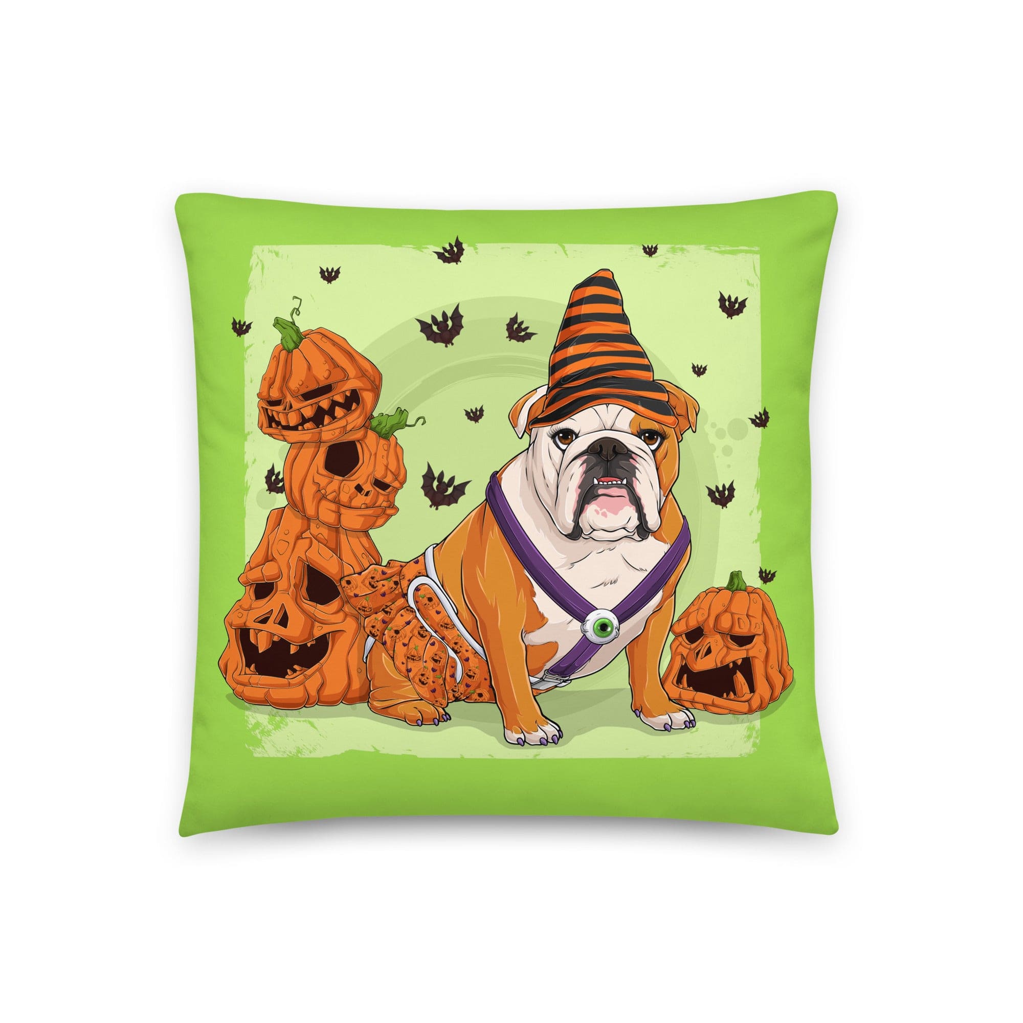 Halloween Pumpkins & Bats Pillow