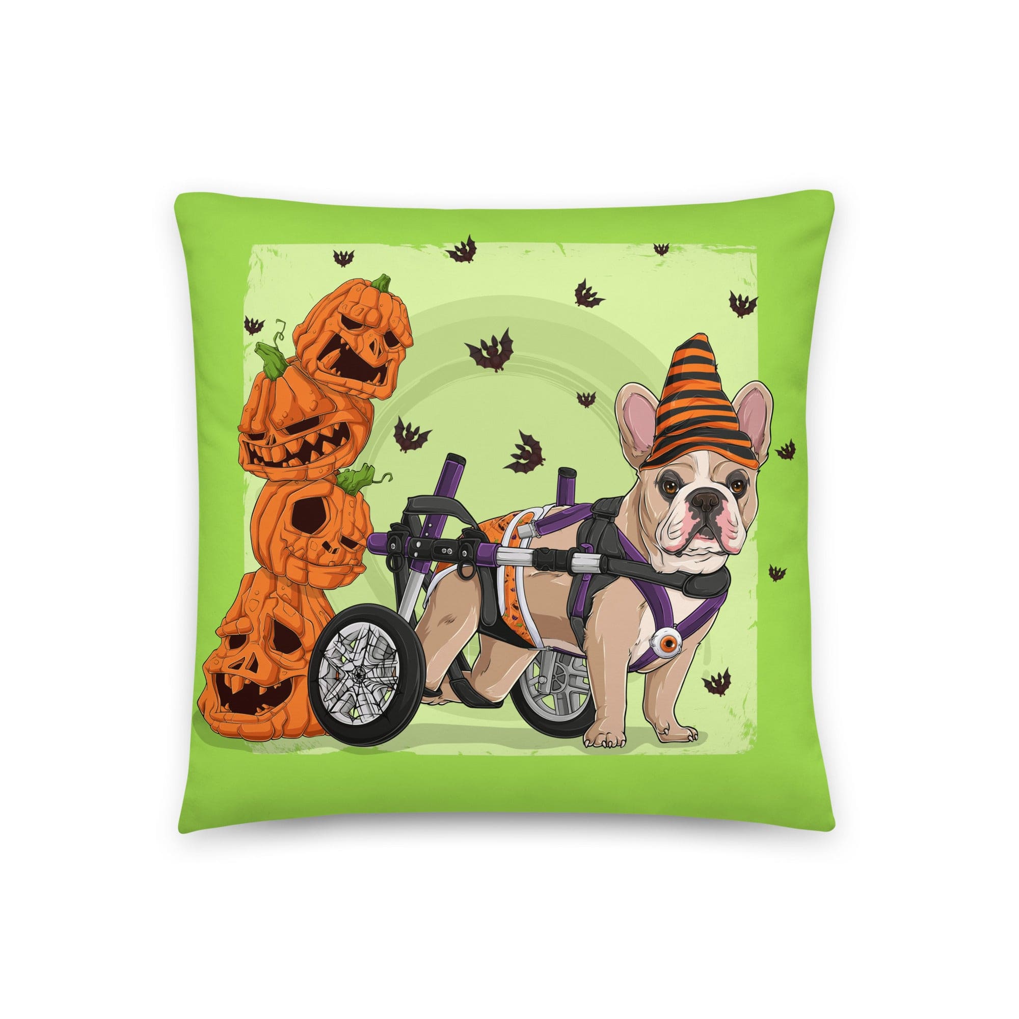 Halloween Pumpkins & Bats Pillow