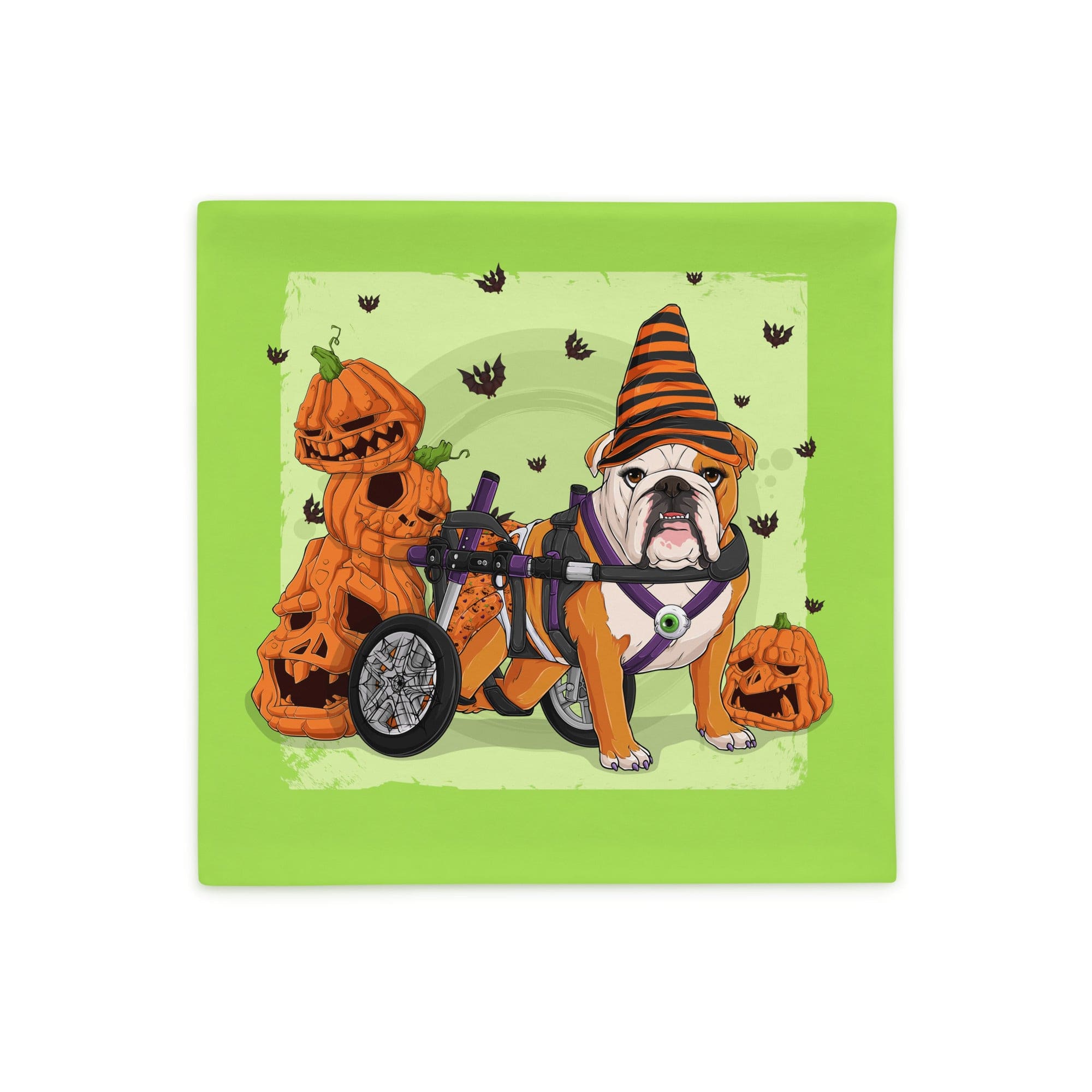 Halloween Pumpkins & Bats Pillow Case