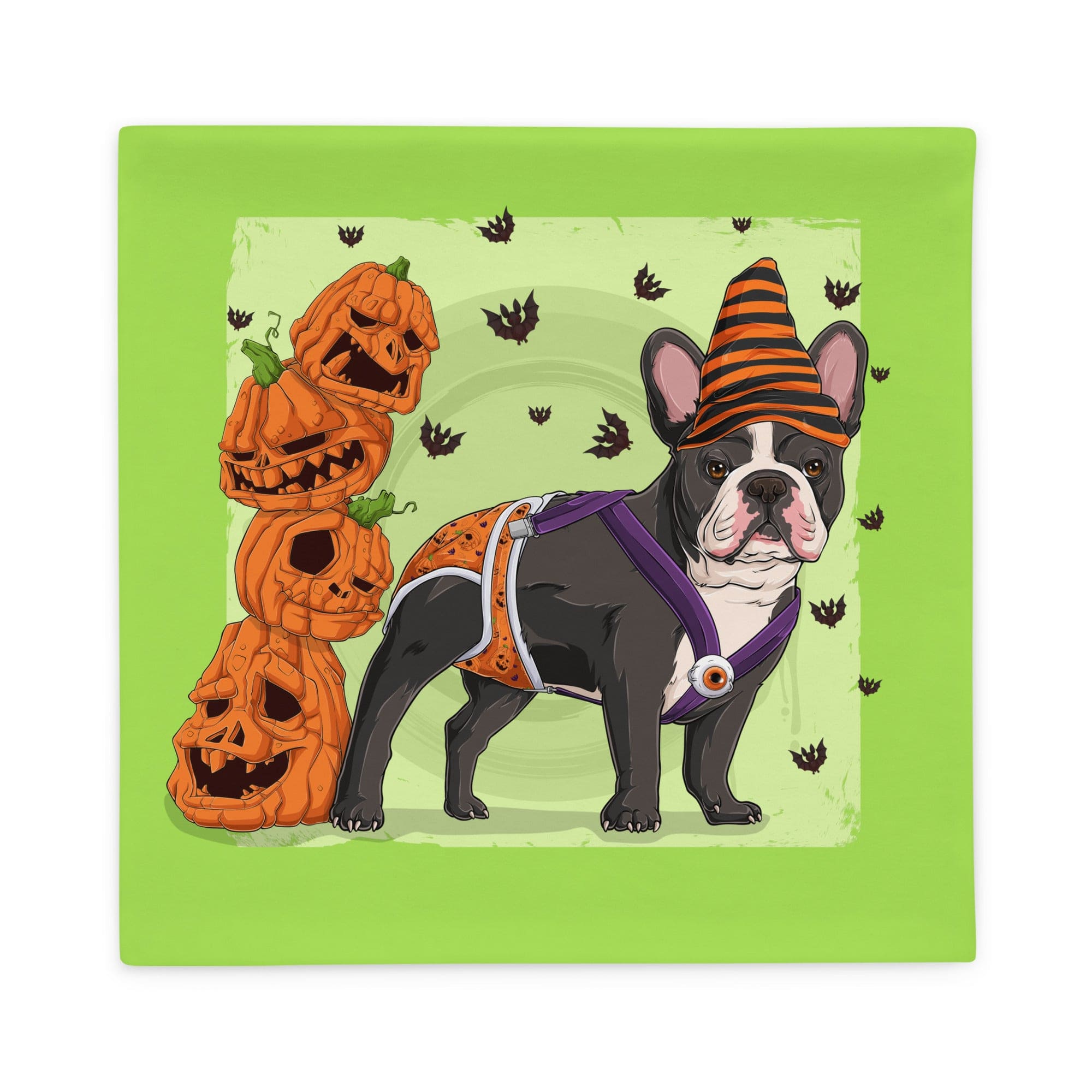 Halloween Pumpkins & Bats Pillow Case