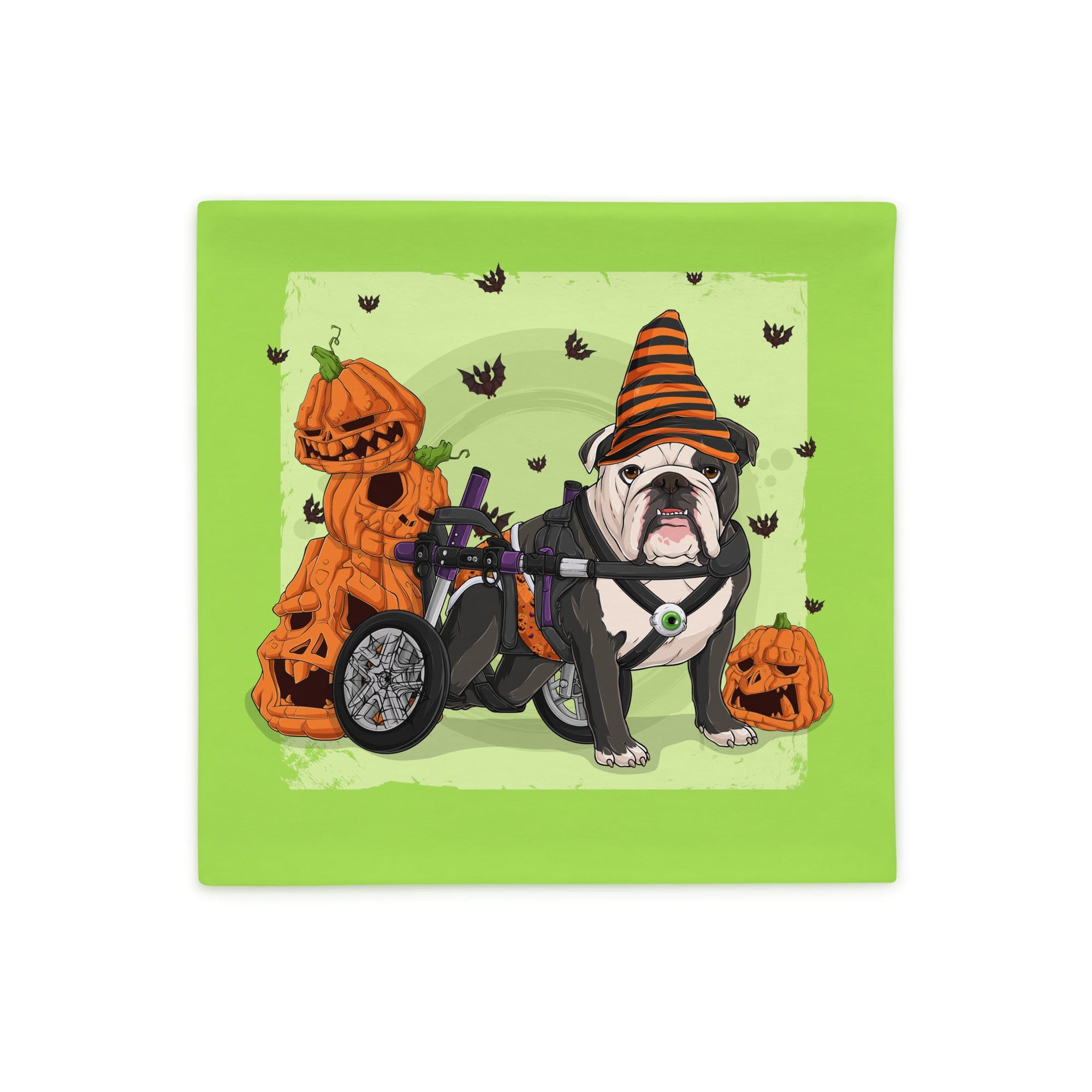 Halloween Pumpkins & Bats Pillow Case