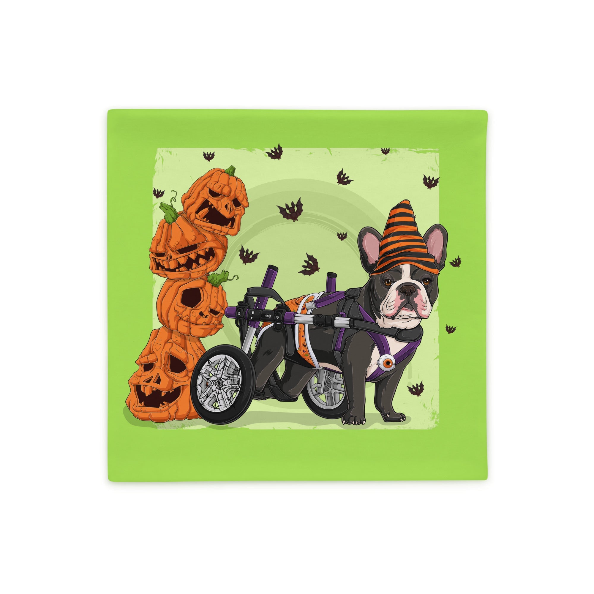 Halloween Pumpkins & Bats Pillow Case