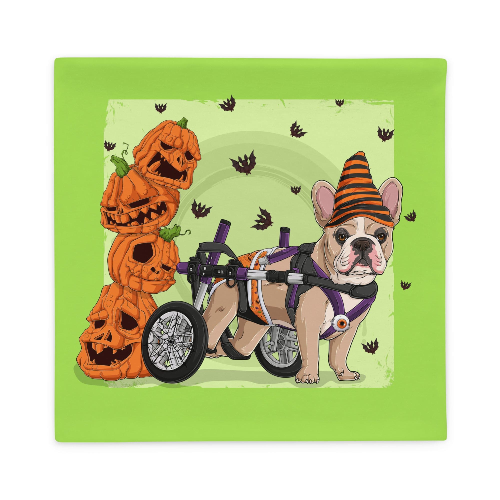 Halloween Pumpkins & Bats Pillow Case