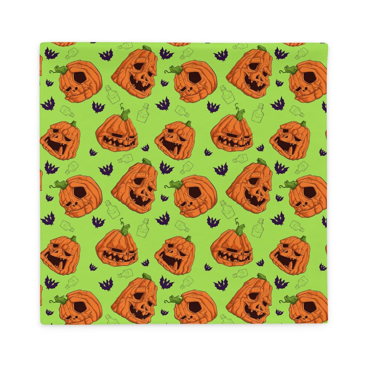 Halloween Pumpkins & Bats Pillow Case