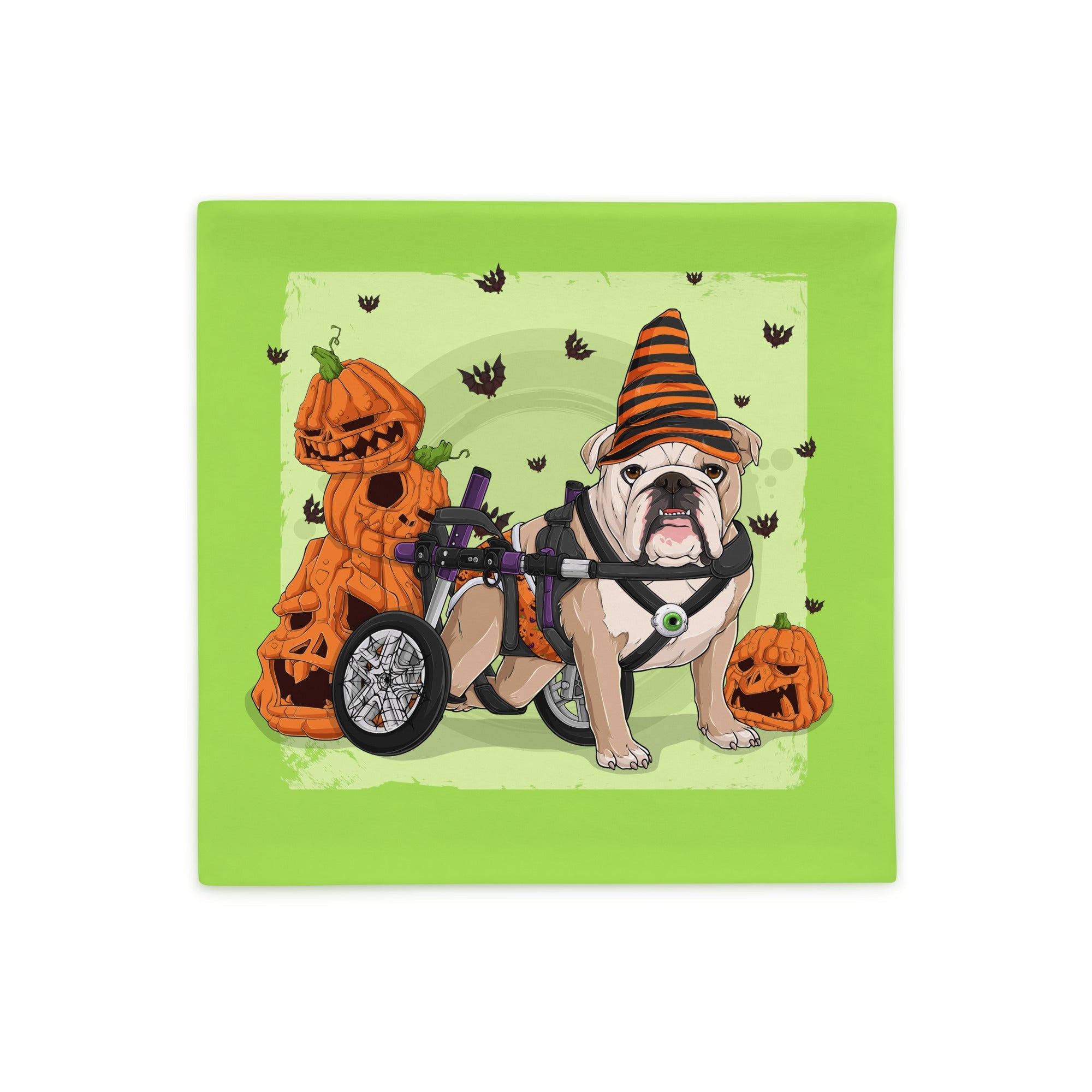Halloween Pumpkins & Bats Pillow Case
