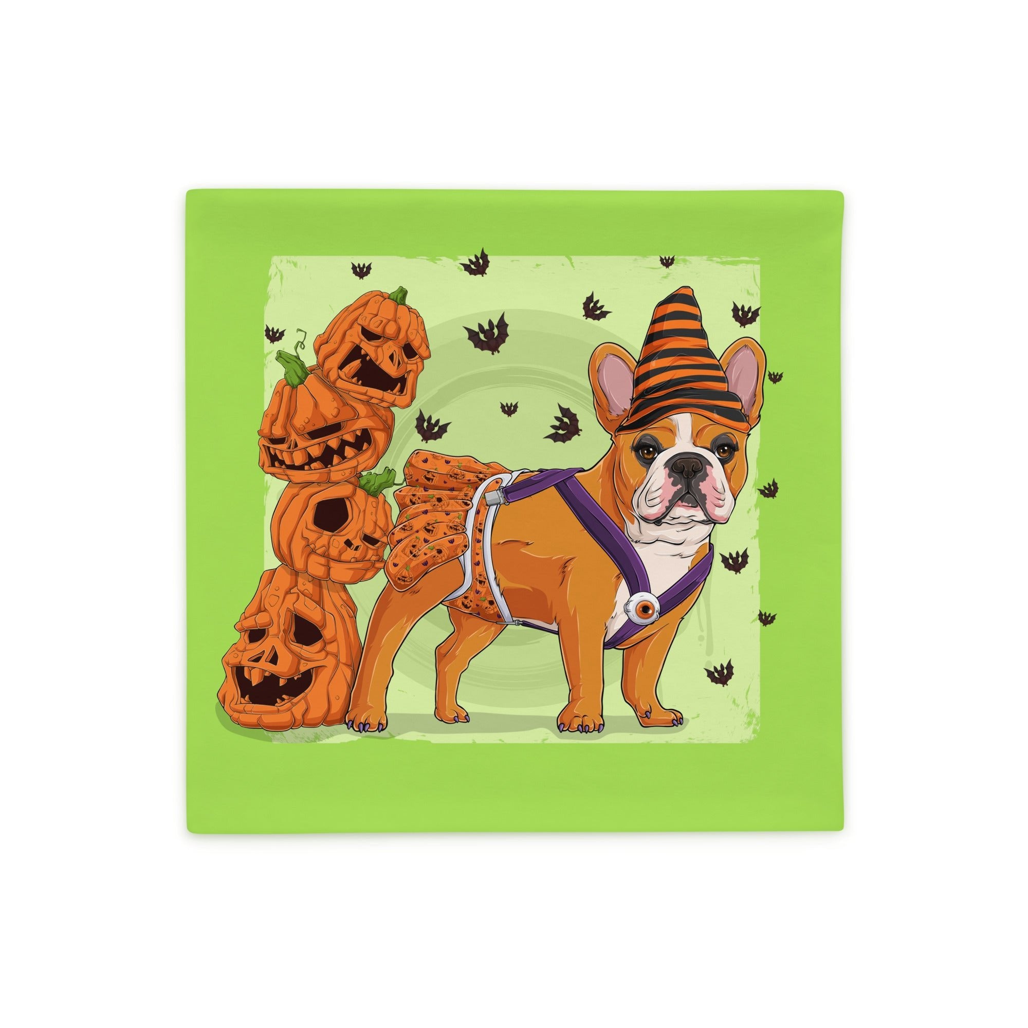 Halloween Pumpkins & Bats Pillow Case