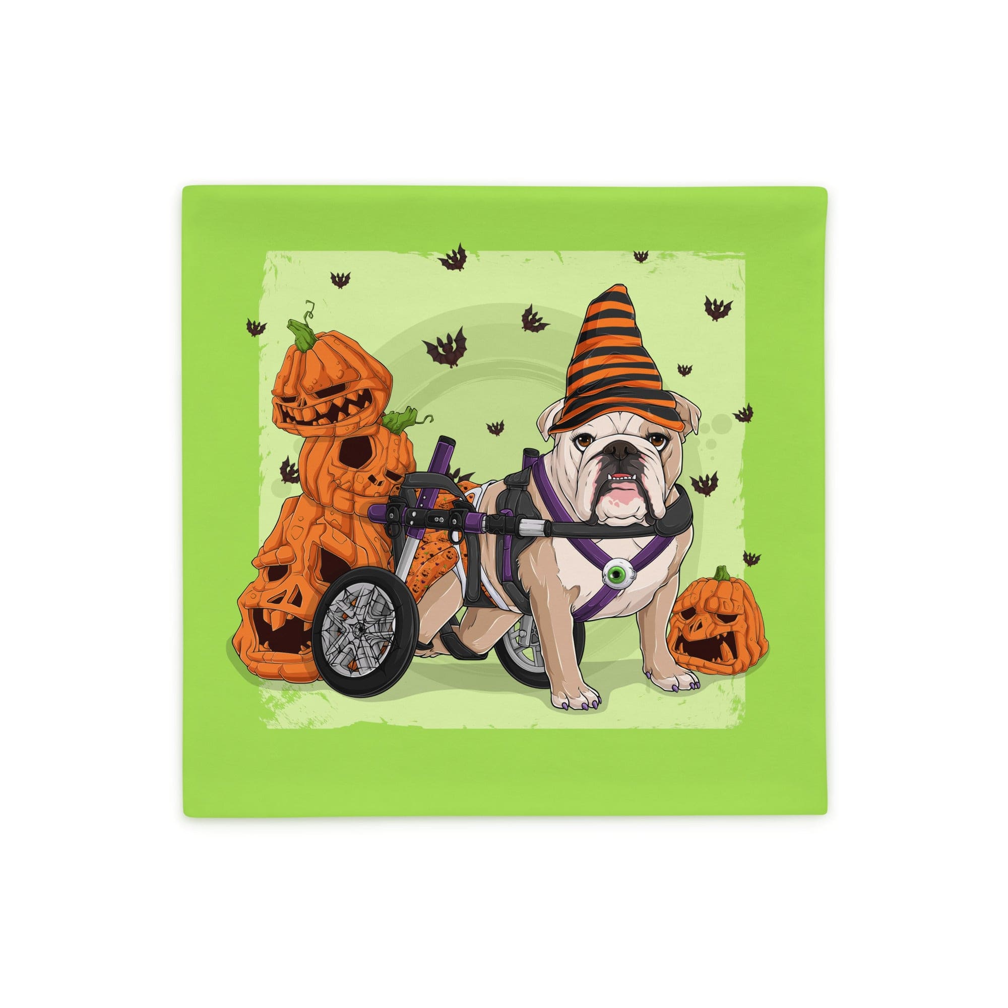 Halloween Pumpkins & Bats Pillow Case
