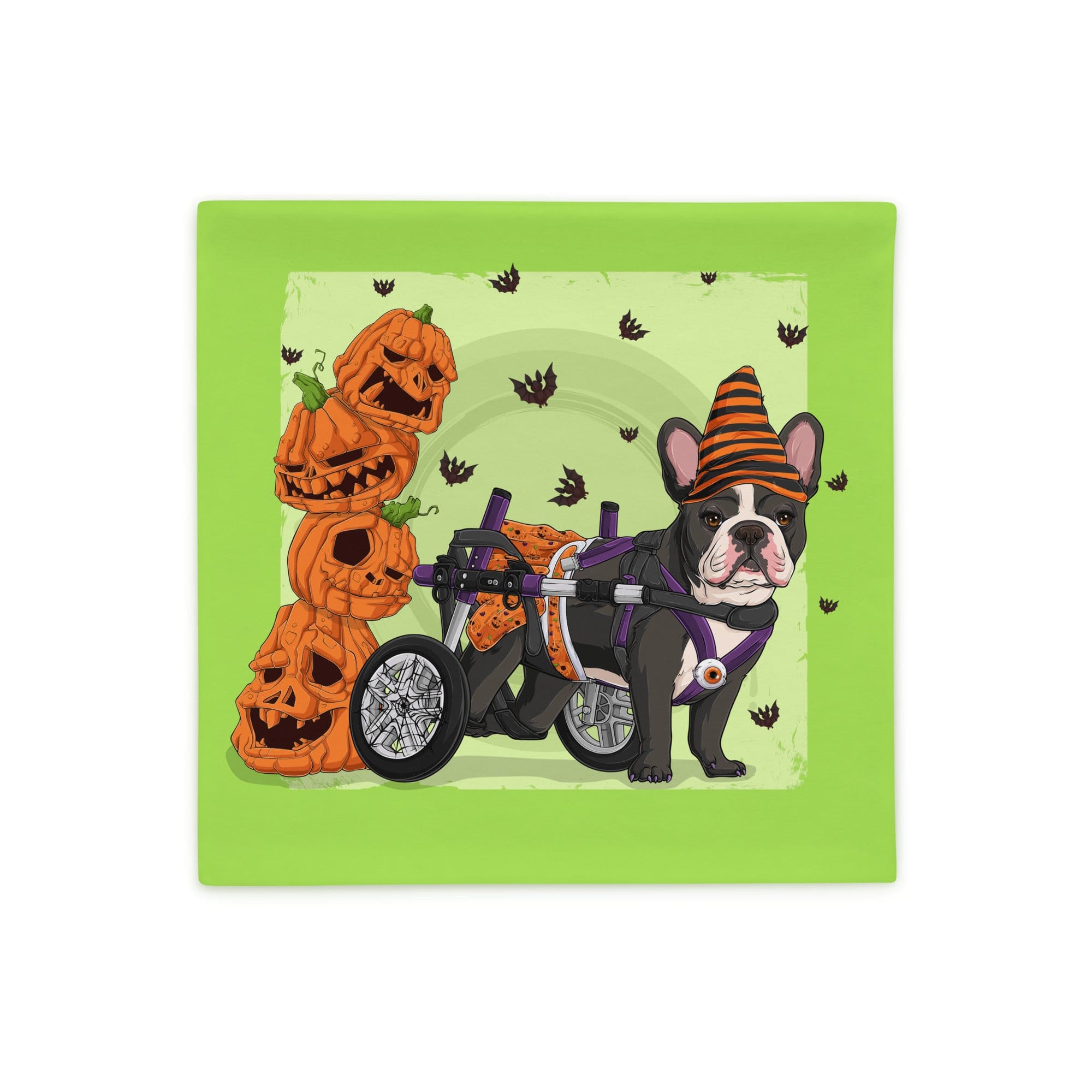 Halloween Pumpkins & Bats Pillow Case