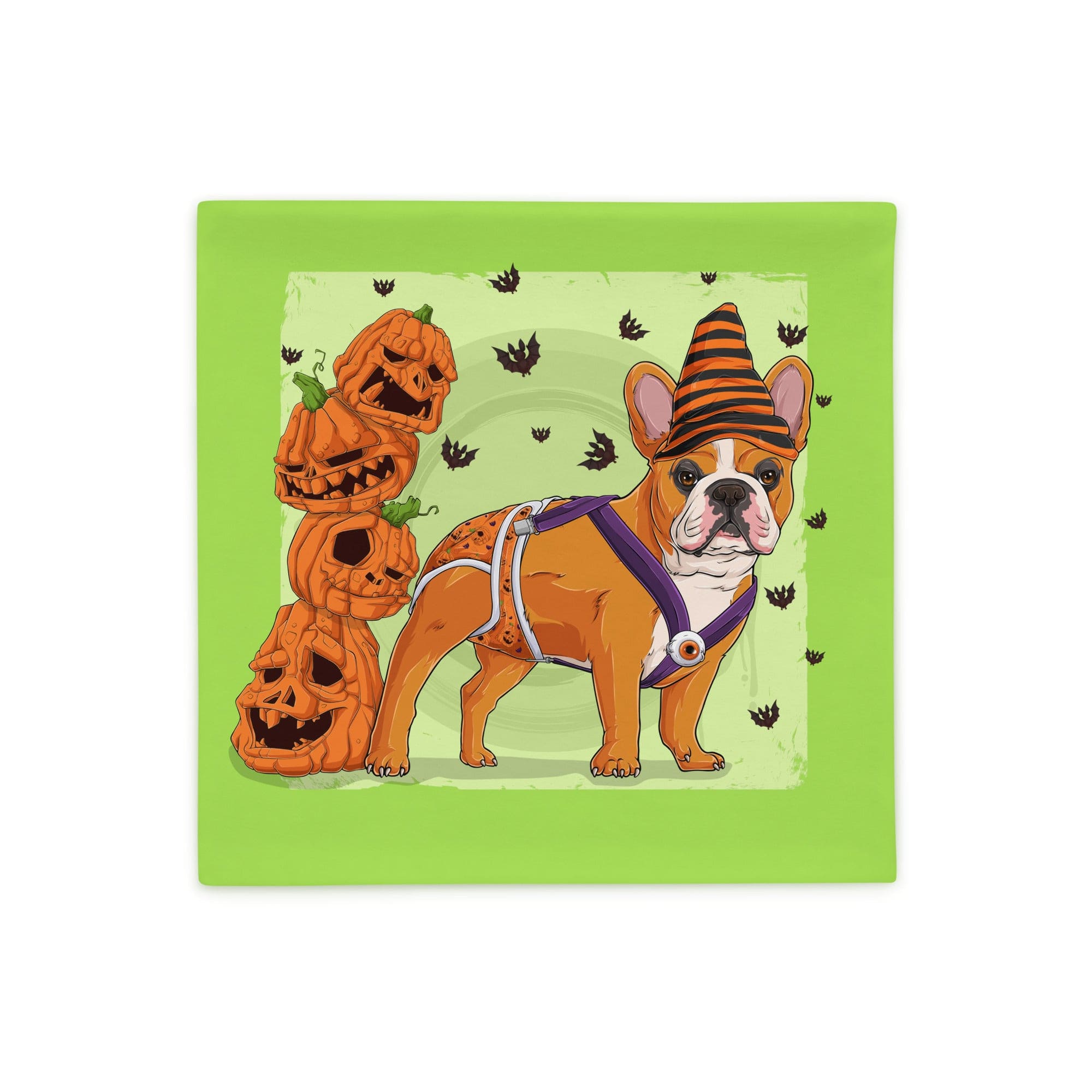 Halloween Pumpkins & Bats Pillow Case