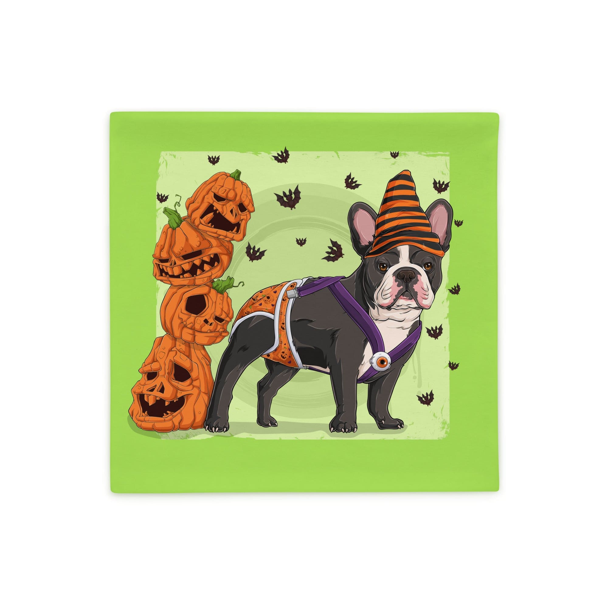 Halloween Pumpkins & Bats Pillow Case