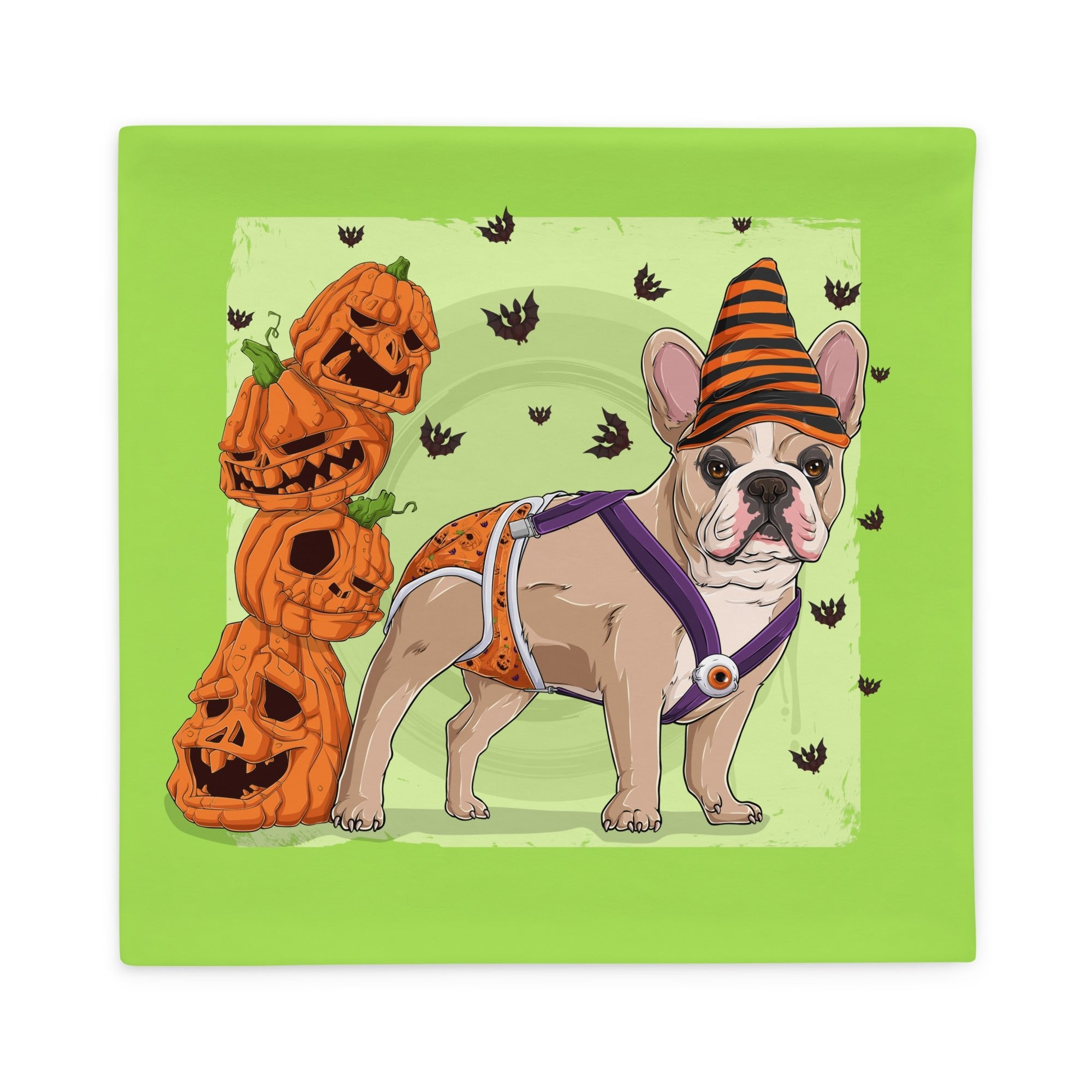 Halloween Pumpkins & Bats Pillow Case