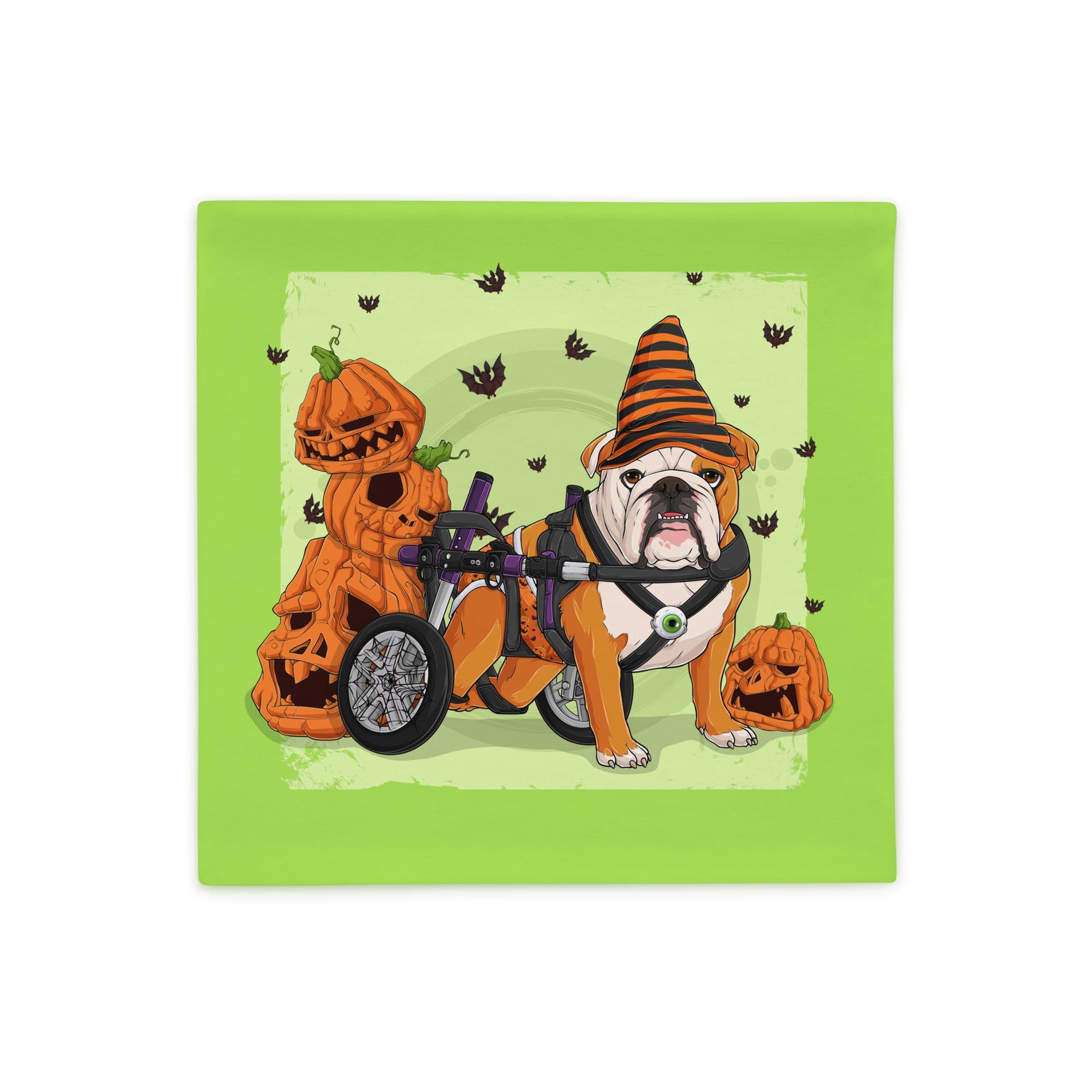 Halloween Pumpkins & Bats Pillow Case