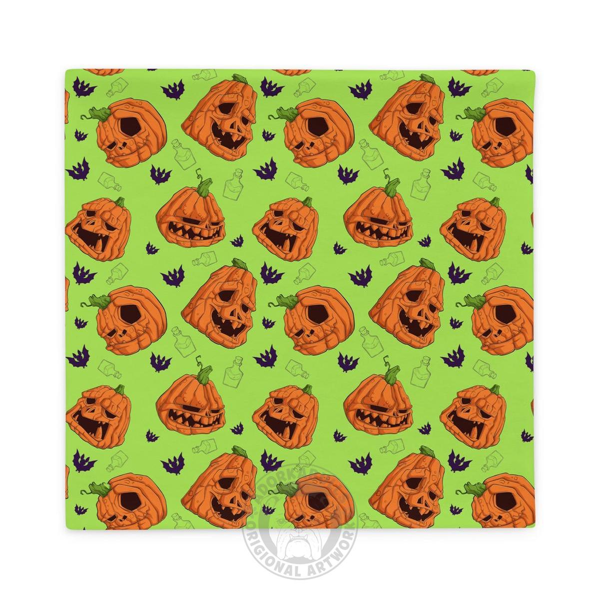 Halloween Pumpkins & Bats Pillow Case