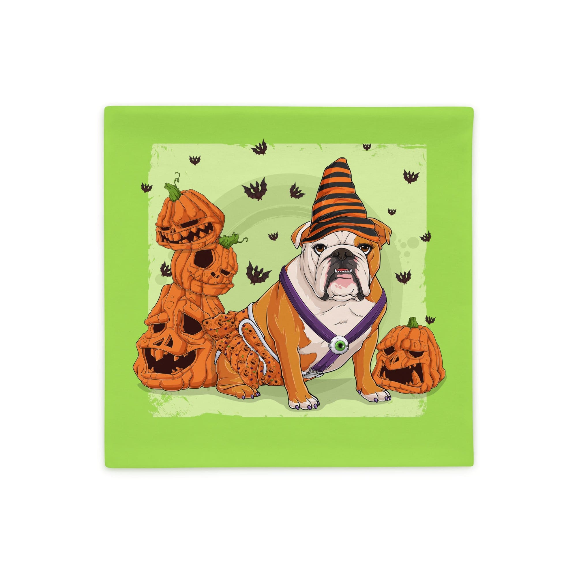 Halloween Pumpkins & Bats Pillow Case