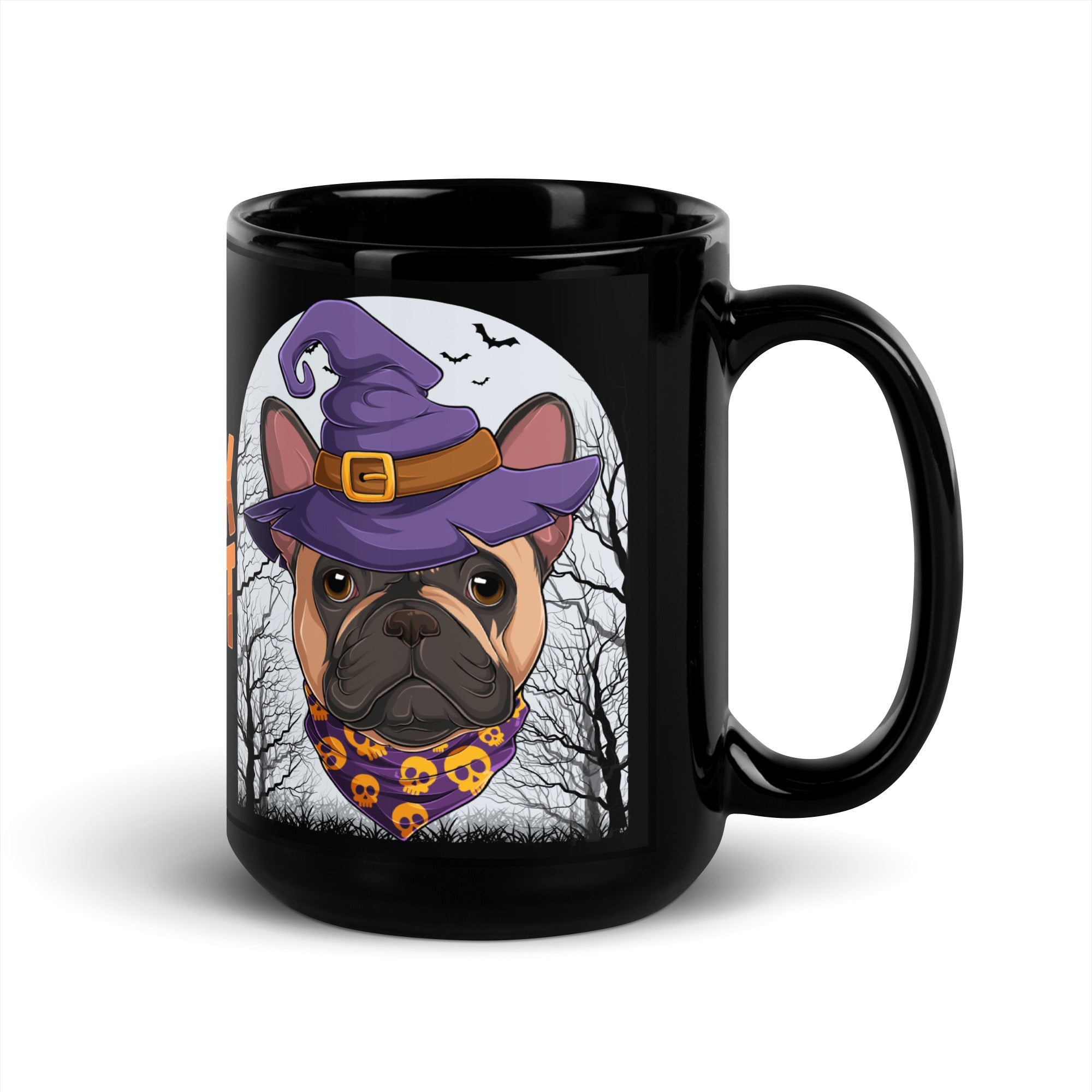 Halloween "Trick or Treat" Mug | Fawn & White Colored Male French Bulldog