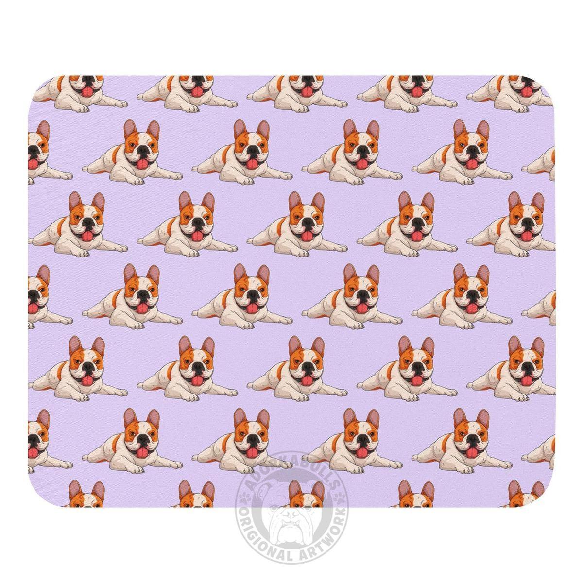 Happy French Bulldog Mouse Pad | B&W Colored
