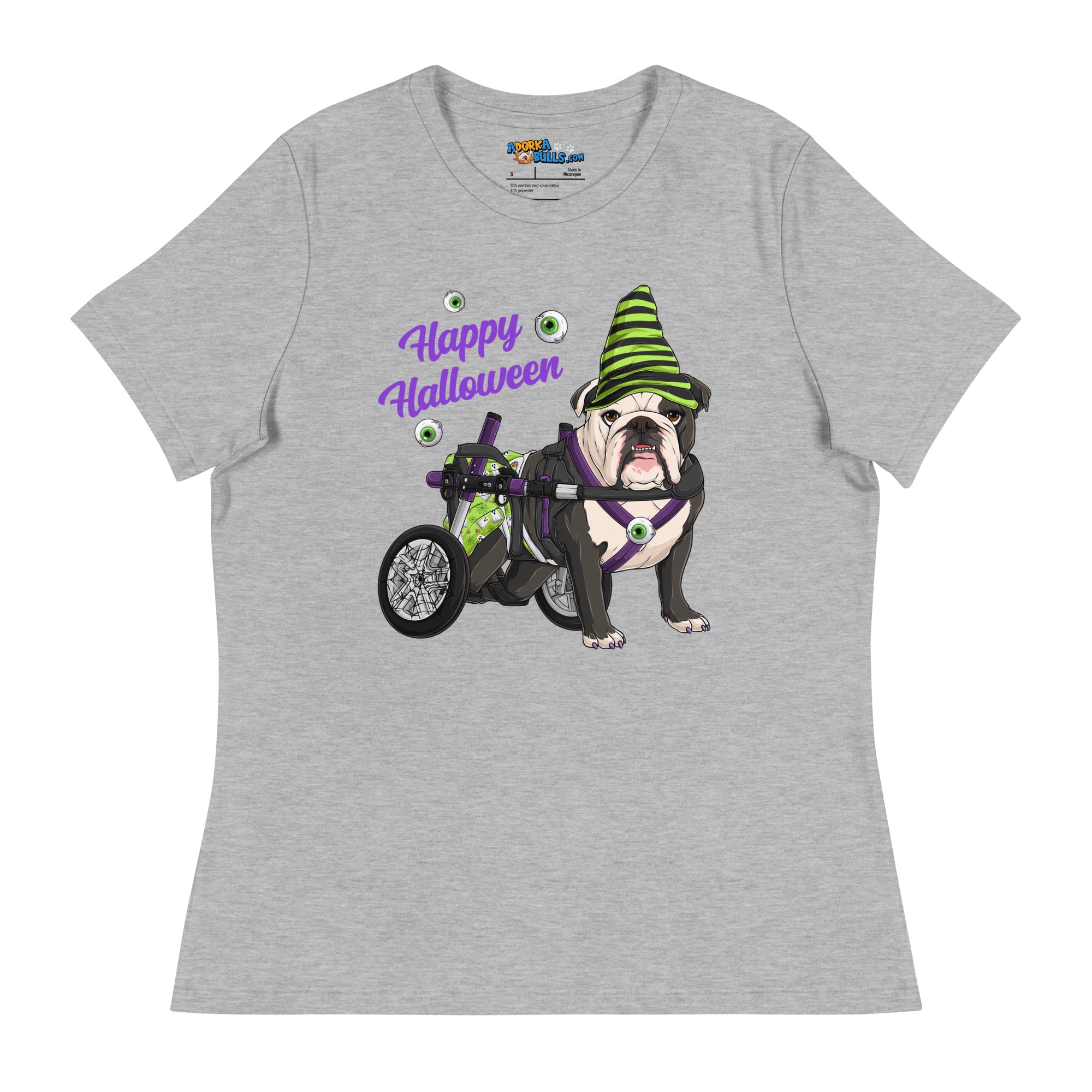 "Happy Halloween" Female English Bulldog Ghost Women&