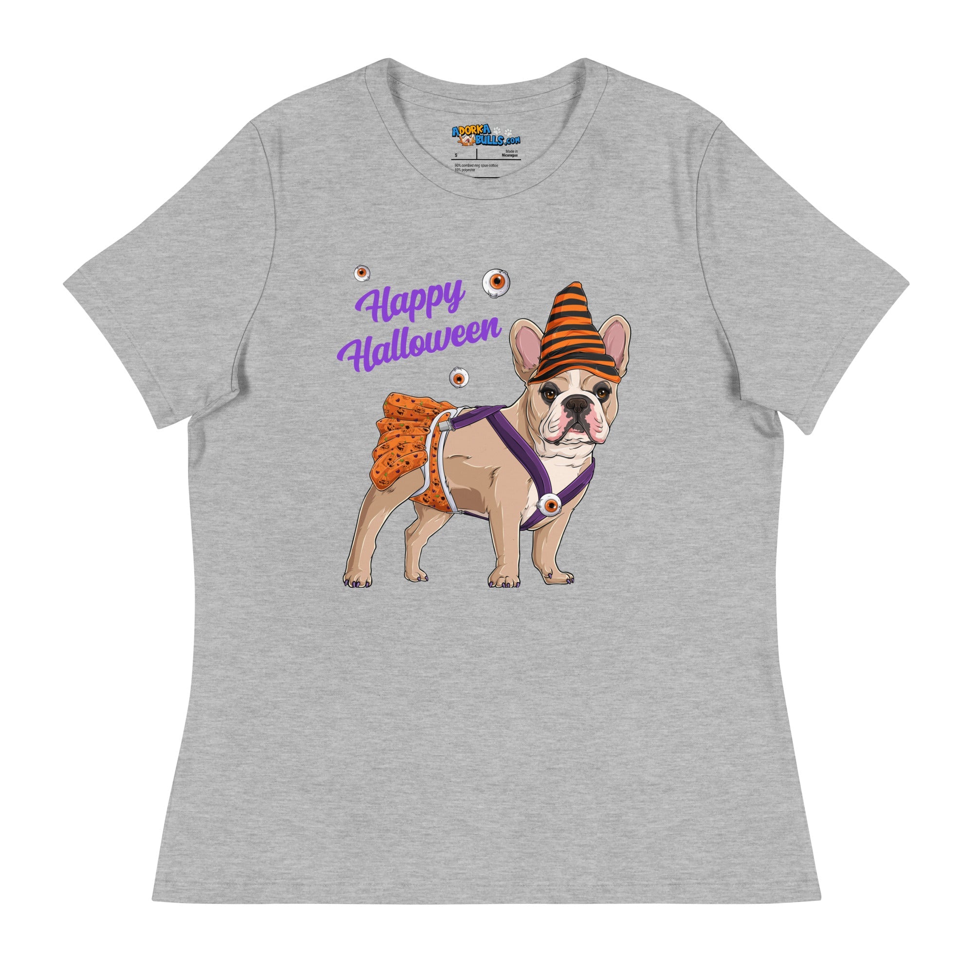"Happy Halloween" Female Frenchie Pumpkin Women&