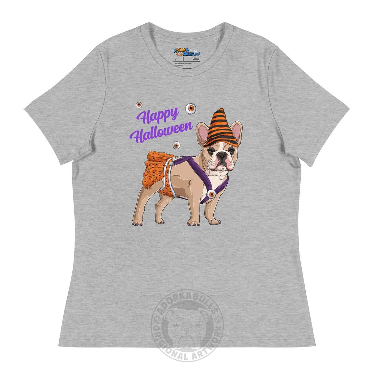 "Happy Halloween" Female Frenchie Pumpkin Women&