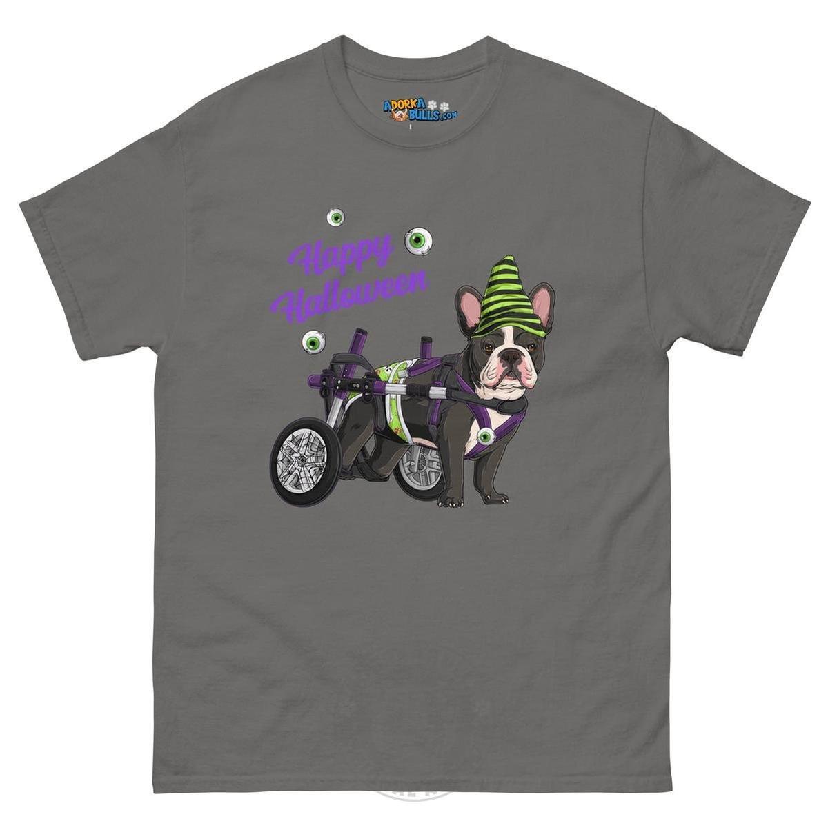 Happy Halloween Ghost Bulldog & Frenchie Tee | Wheelchair