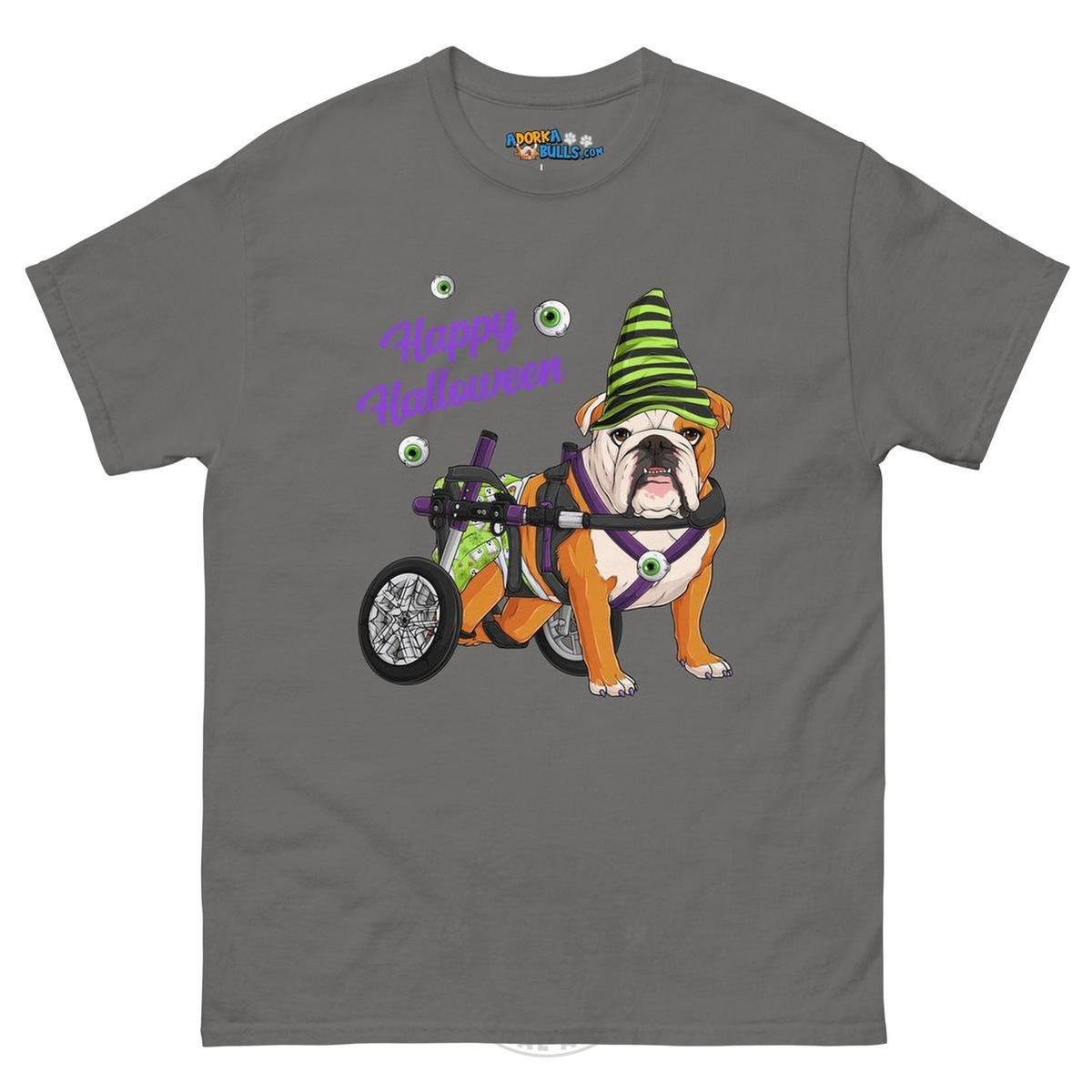 Happy Halloween Ghost Bulldog & Frenchie Tee | Wheelchair
