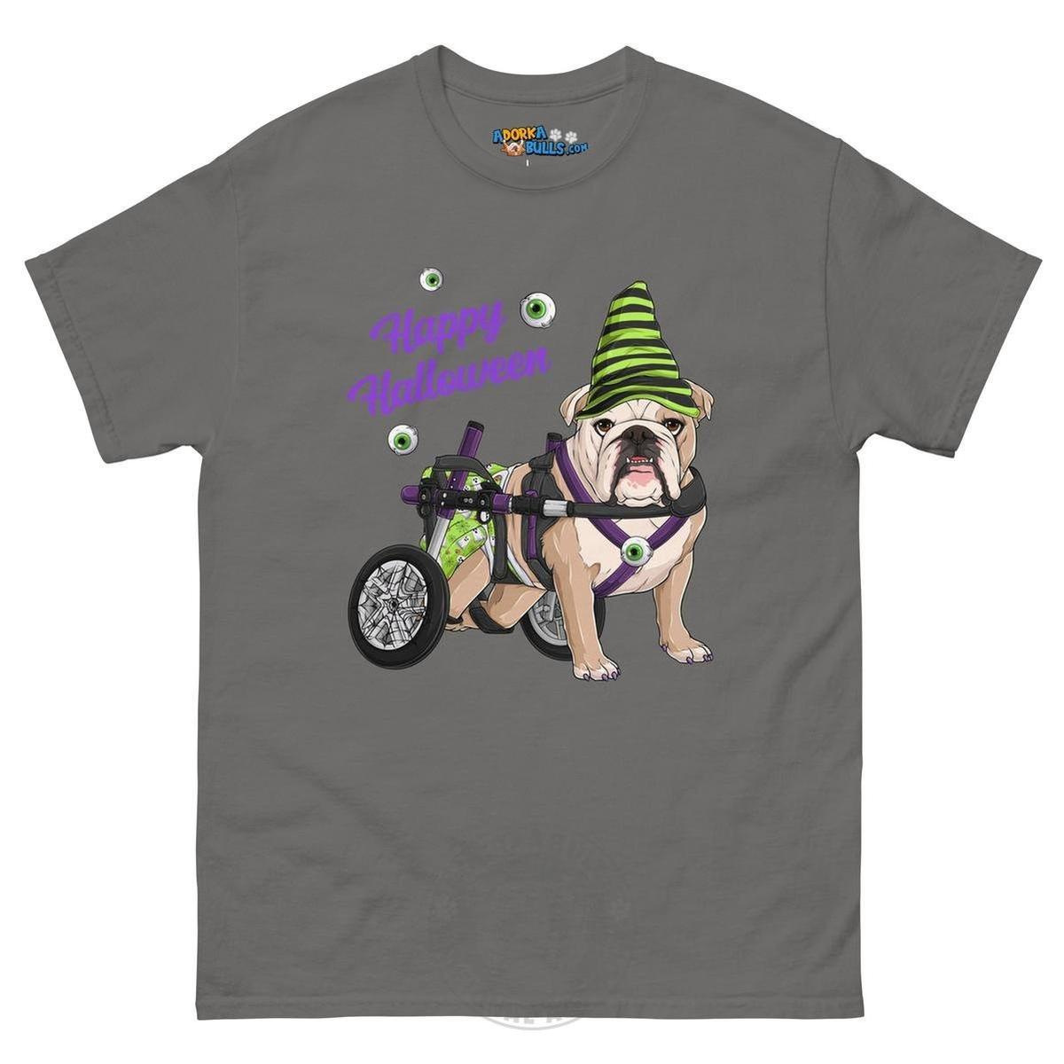 Happy Halloween Ghost Bulldog & Frenchie Tee | Wheelchair