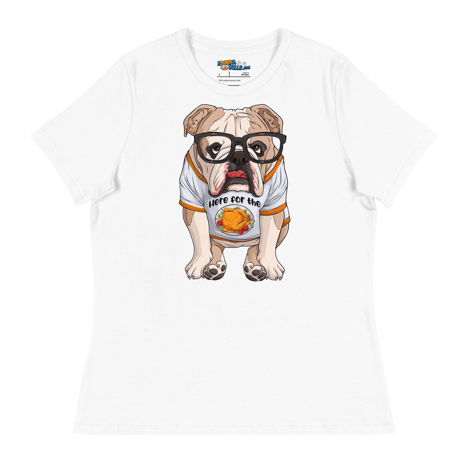 "Here For The Turkey" English Bulldog Women&