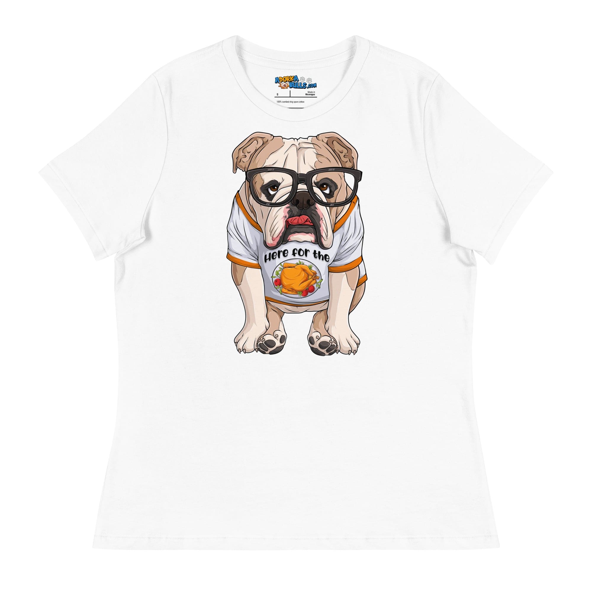 "Here For The Turkey" English Bulldog Women&