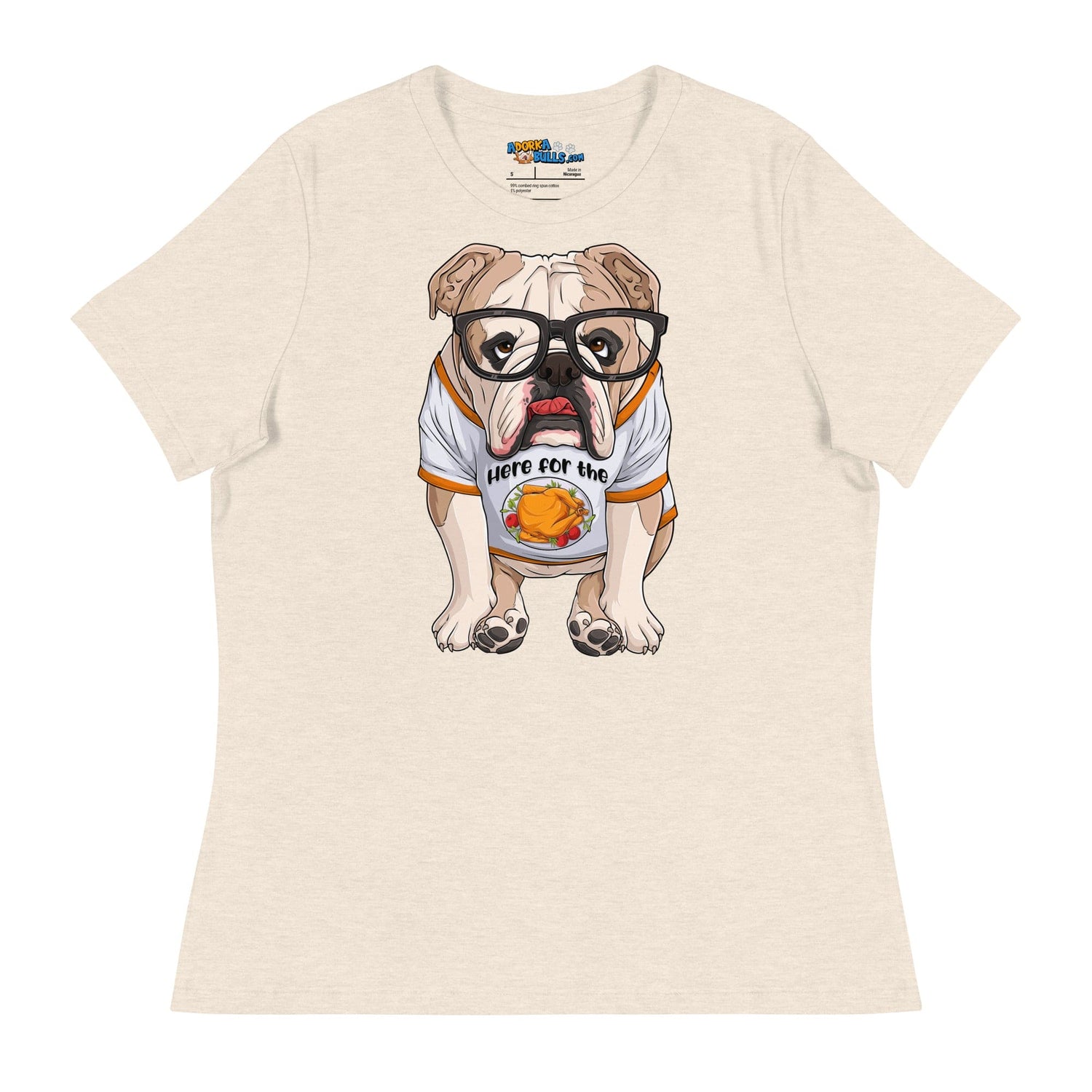 "Here For The Turkey" English Bulldog Women&