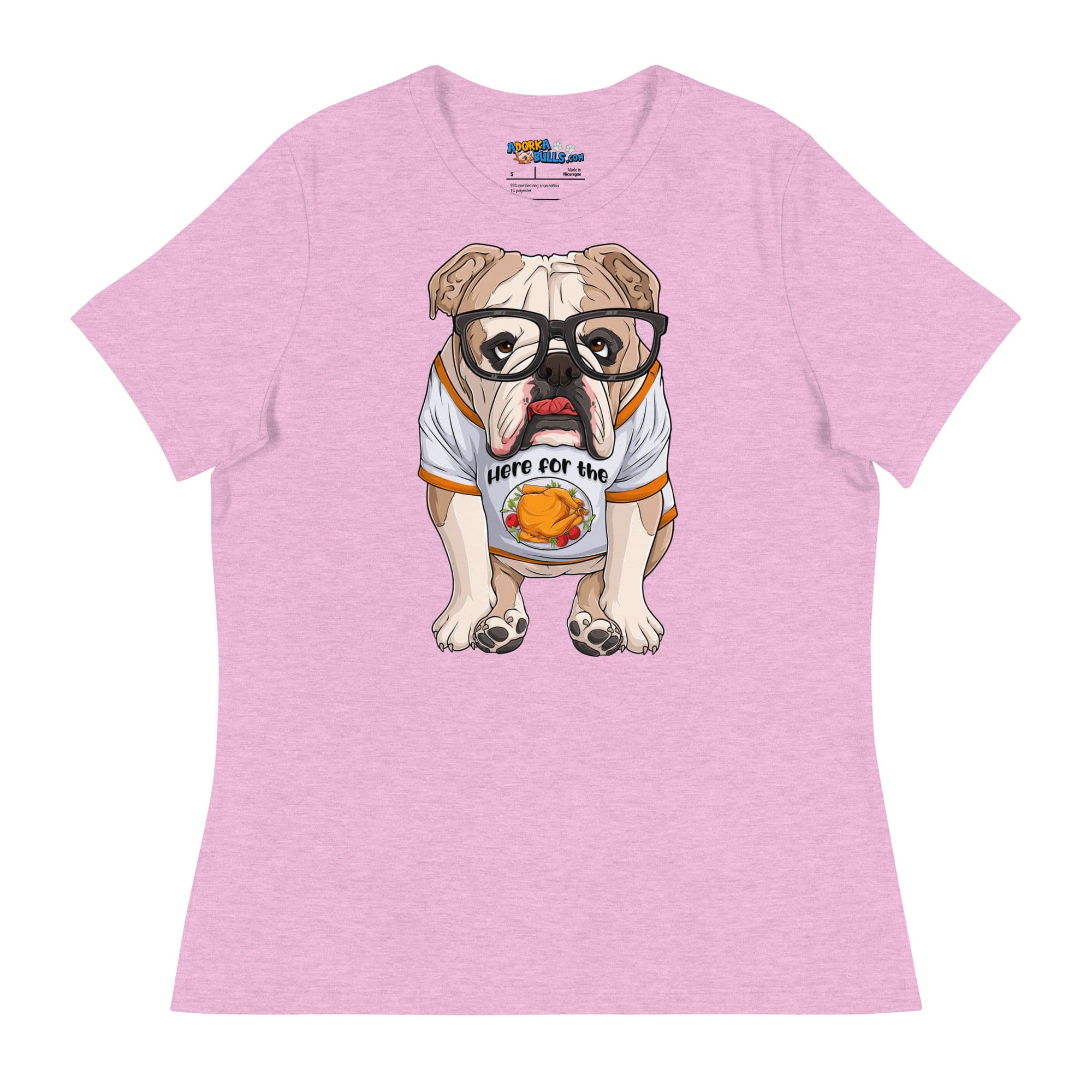 "Here For The Turkey" English Bulldog Women&